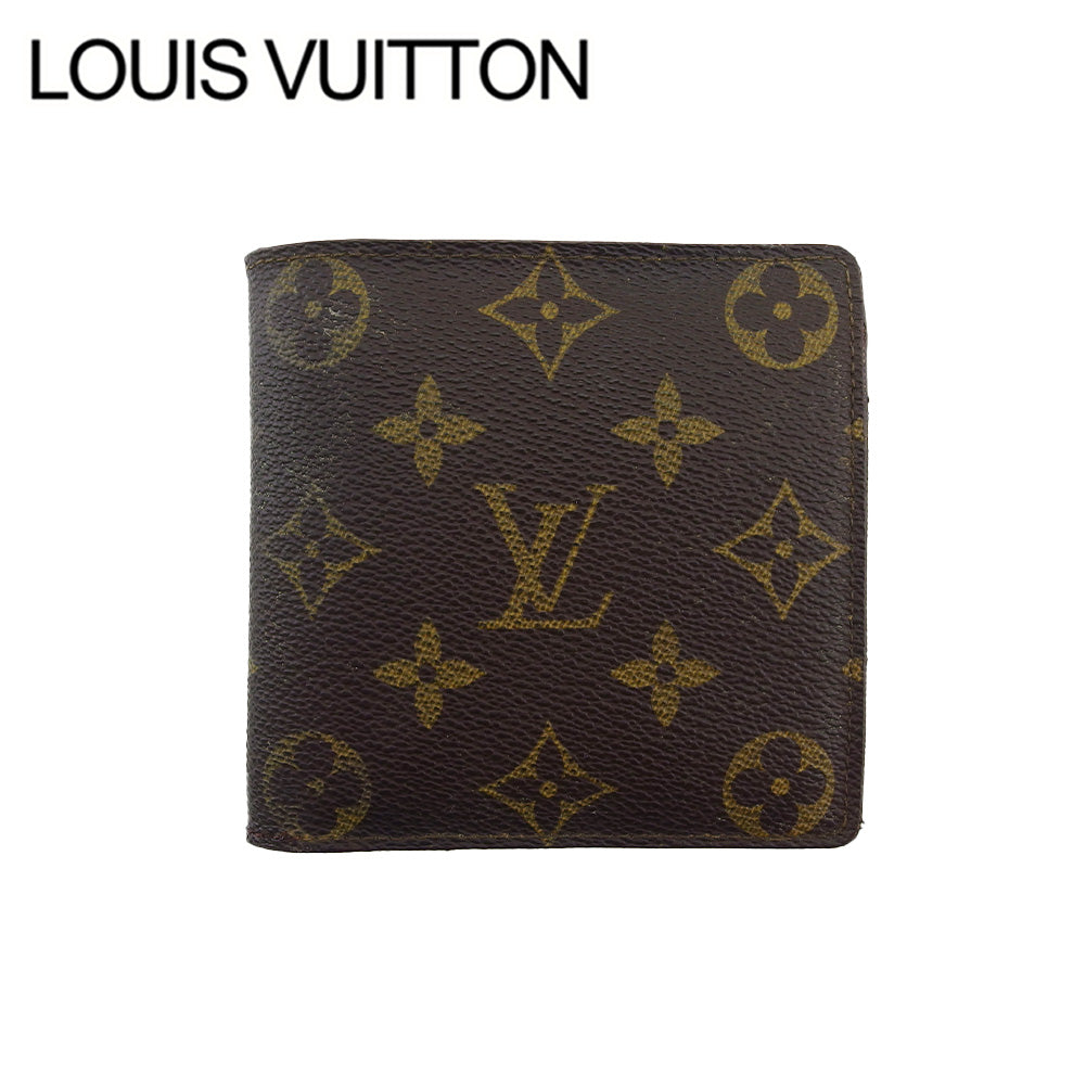 Louis Vuitton Bifold M61665 Porte Billets Cartes Brown Beige Wallet Case C4577