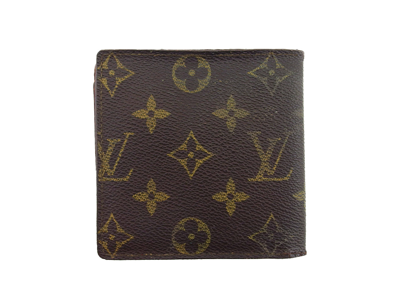 Louis Vuitton Bifold M61665 Porte Billets Cartes Brown Beige Wallet Case C4577