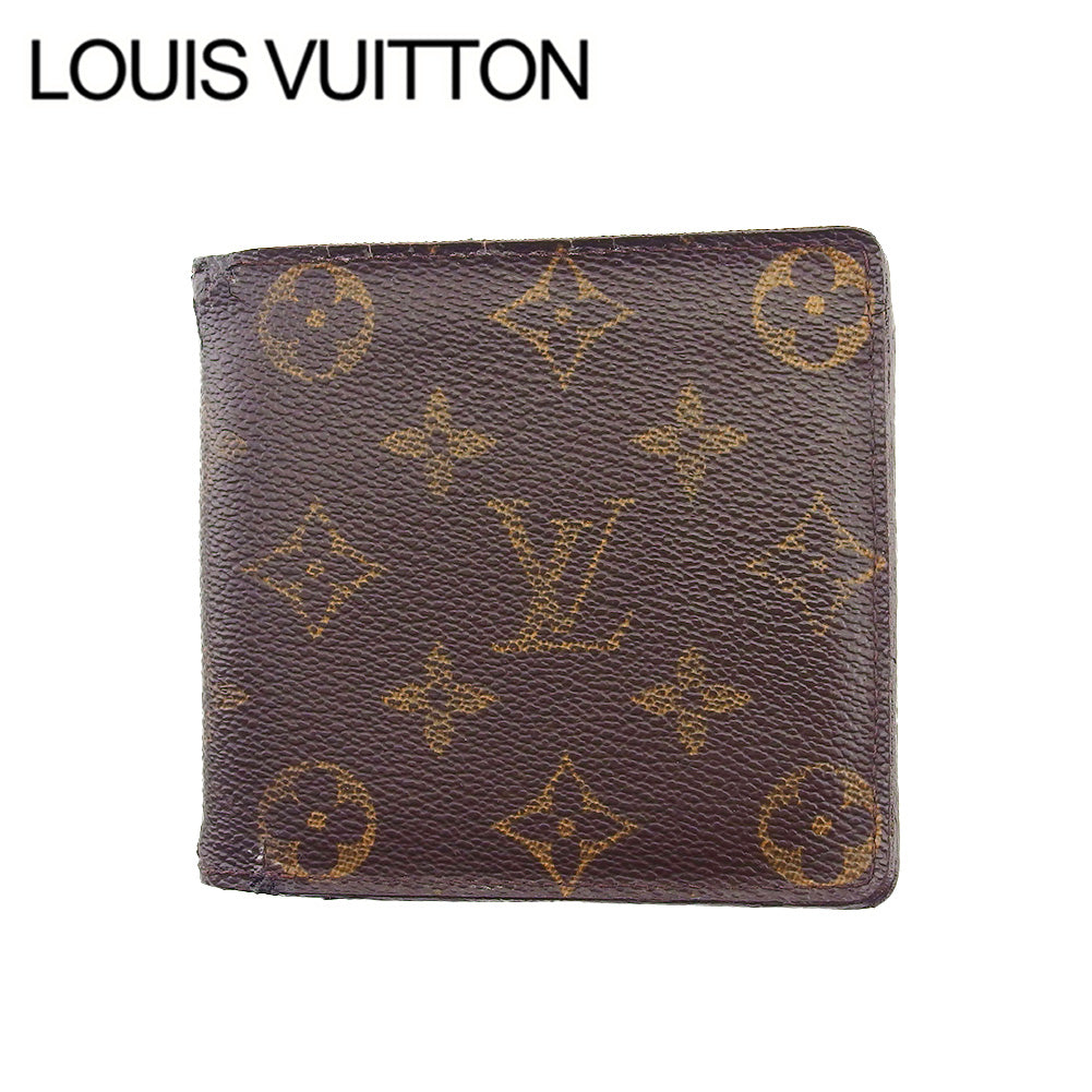 Louis Vuitton Bifold M61665 Porte Billets Cartes Brown Beige Wallet Case C4583