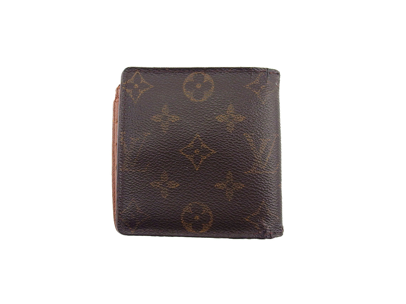 Louis Vuitton Bifold M61665 Porte Billets Cartes Brown Beige Wallet Case C4583