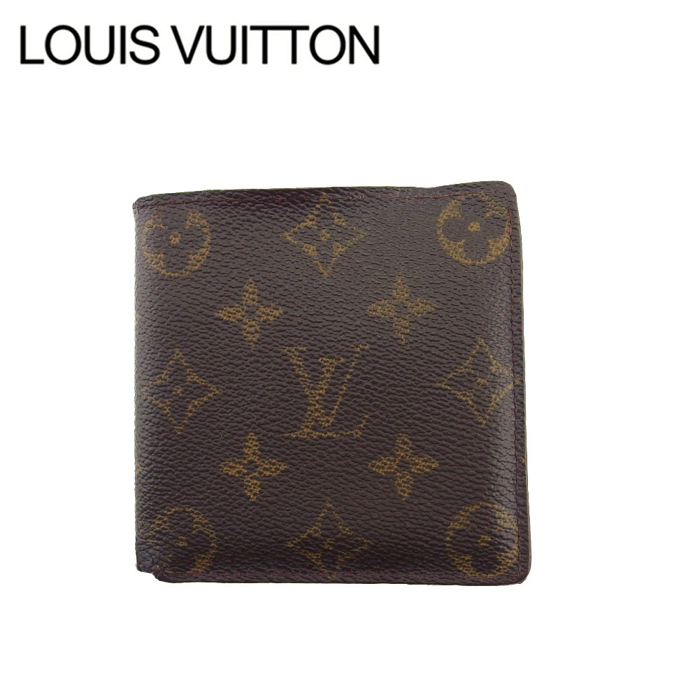 Louis Vuitton Bifold M61665 Porte Billets Cartes Brown Beige Wallet Case C4614