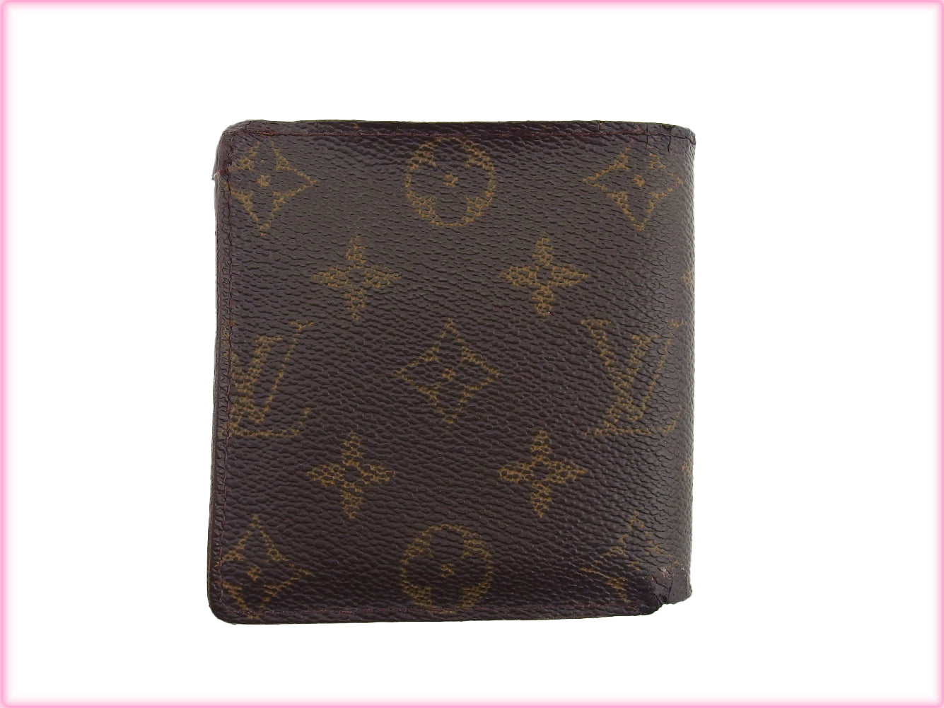 Louis Vuitton Bifold M61665 Porte Billets Cartes Brown Beige Wallet Case C4614