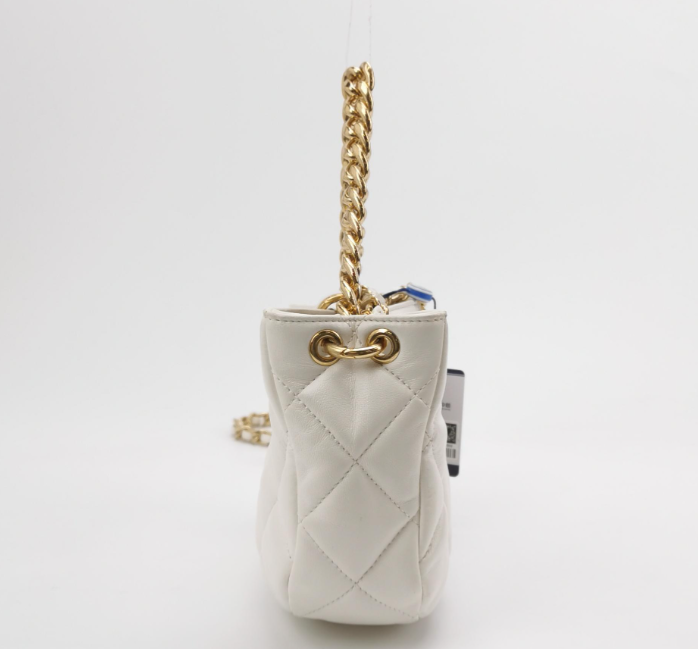 Chanel double C logo chain bag **cm white Sheepskin
