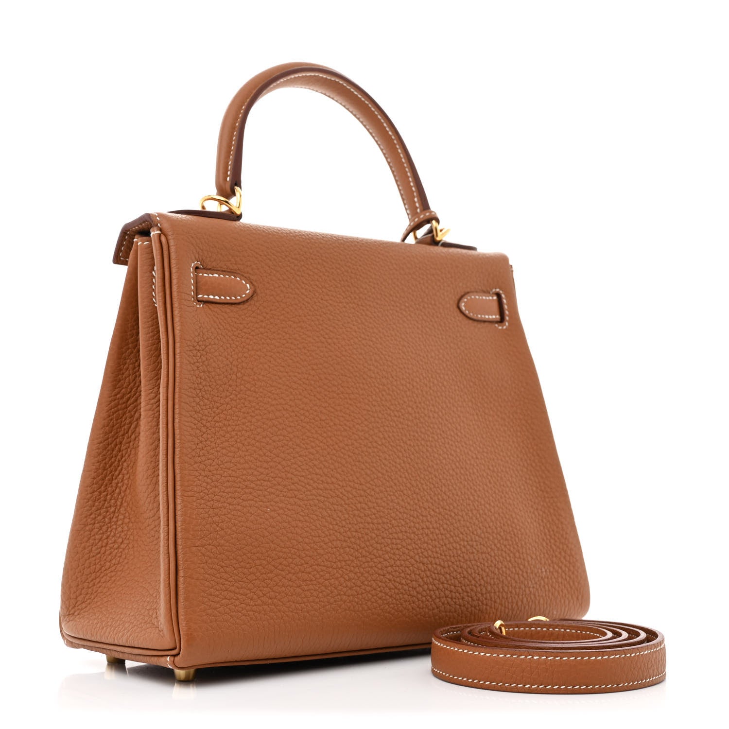Hermes Togo Kelly Retourne Handbag Gold Travel Bag