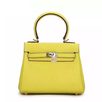 Hermes Luxury Kelly Cm Togo Bag Lemon Yellow Leather Gold Travel Bag