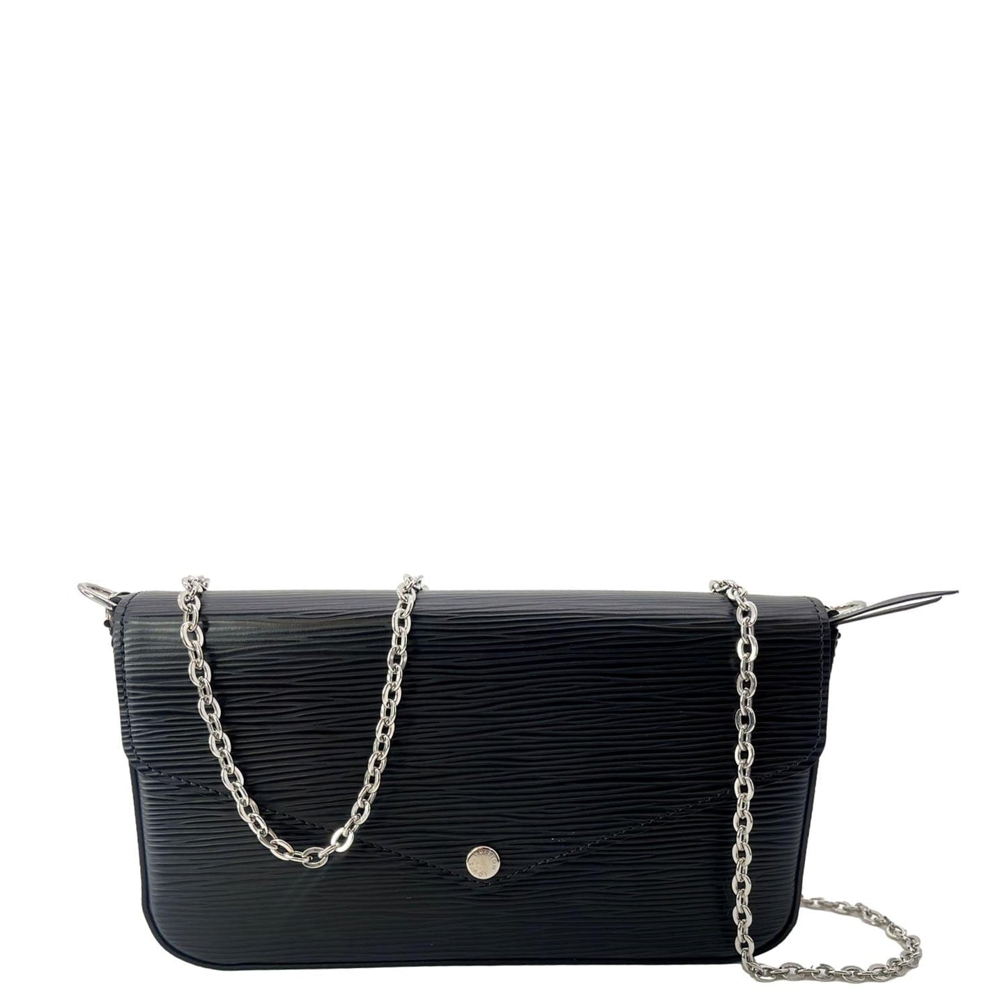 Louis Felicie Pochette Epi Crossbody Bag Hot Black
