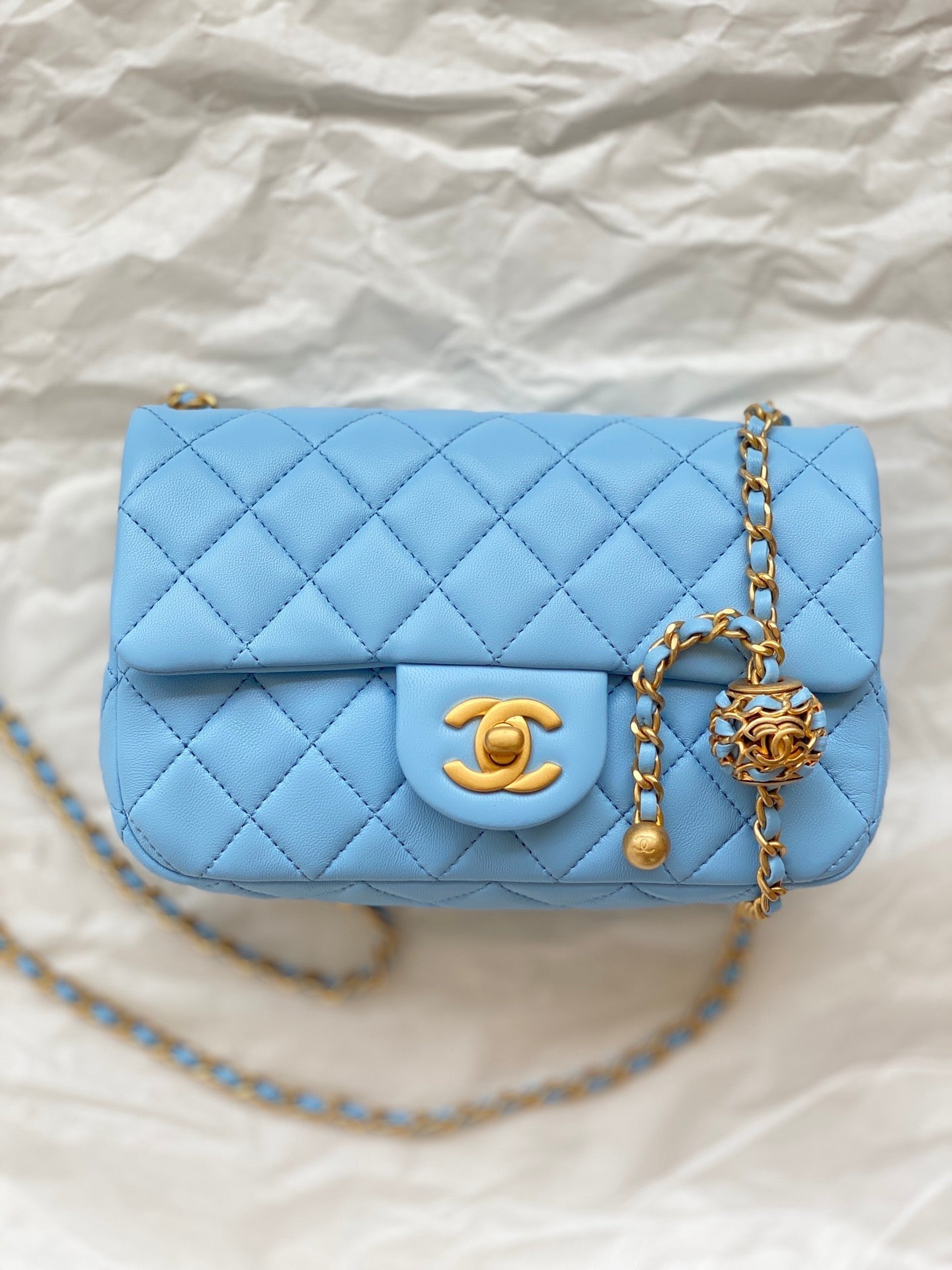 CHLMini , ’s 7.9in 20cm Blue Flap Mini Bag