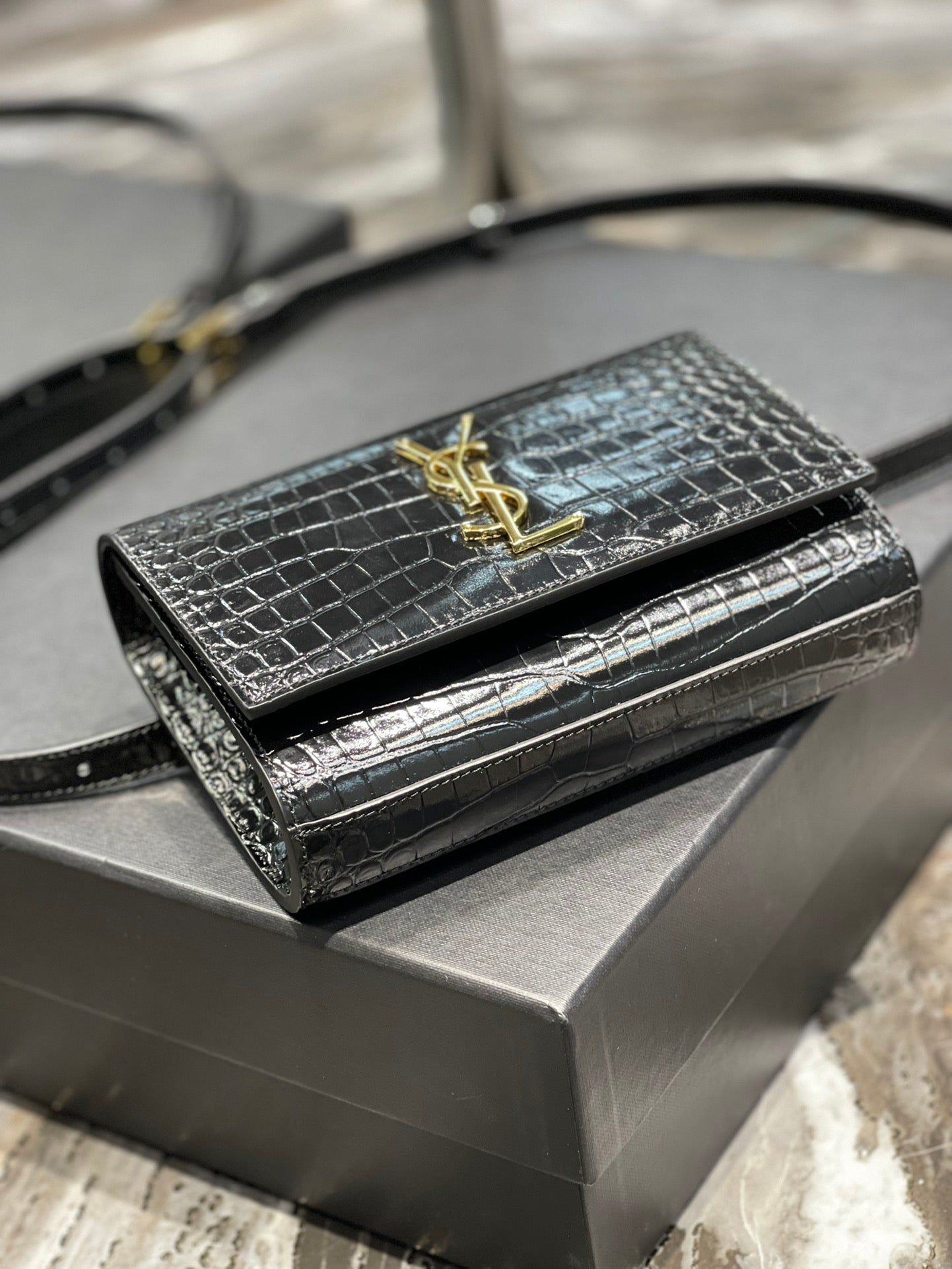 YSL Saint Laurent Kate Clutch Bag Monogram 7In18Cm Ysl 3593