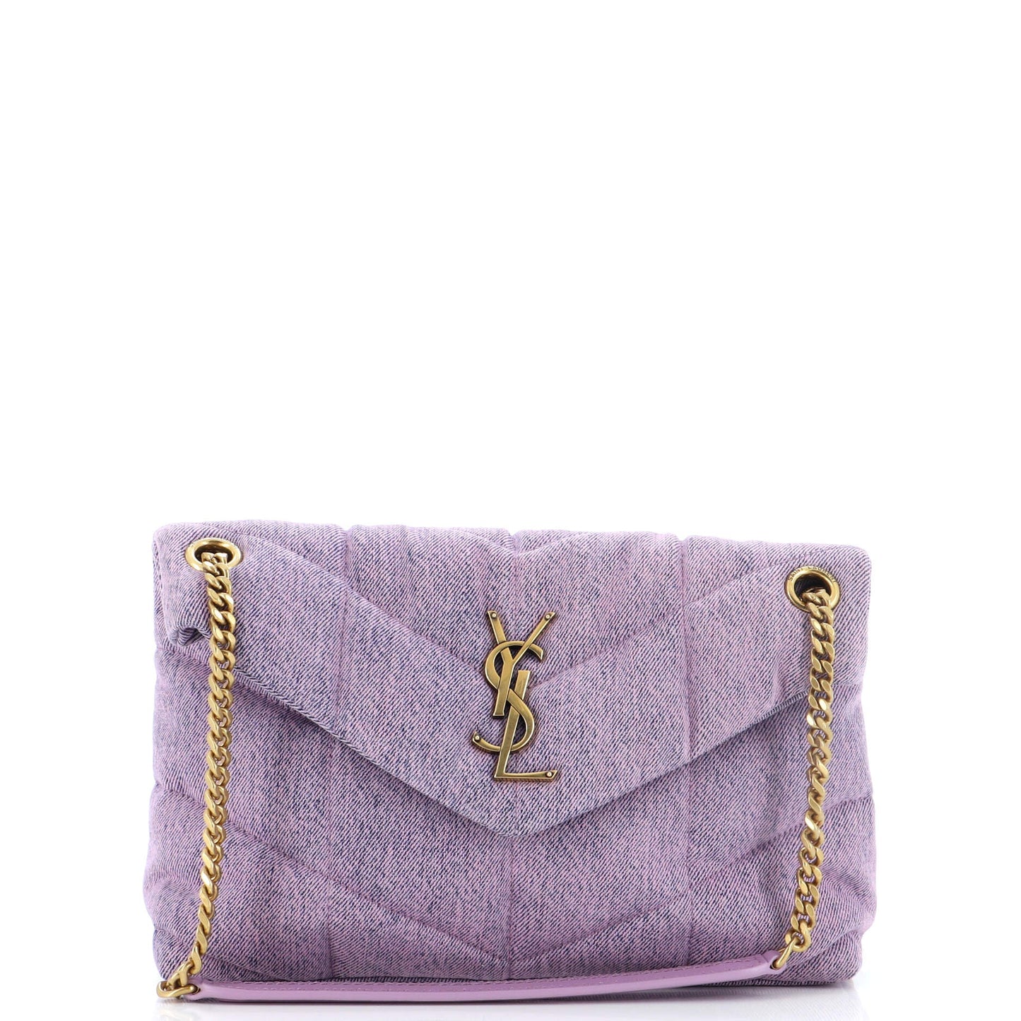 YSL Saint Laurent Luxury Trending Loulou Puffer Shoulder Bag Denim Quilted Small Denim Small 5