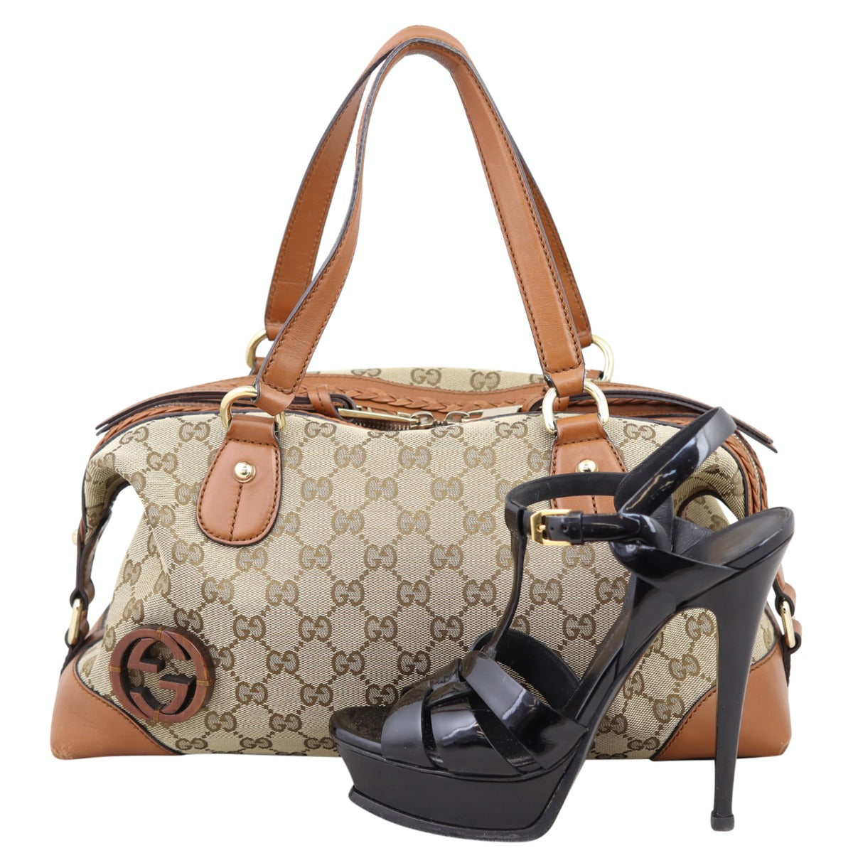 Gucci GG Canvas Brick Lane Convertible Boston