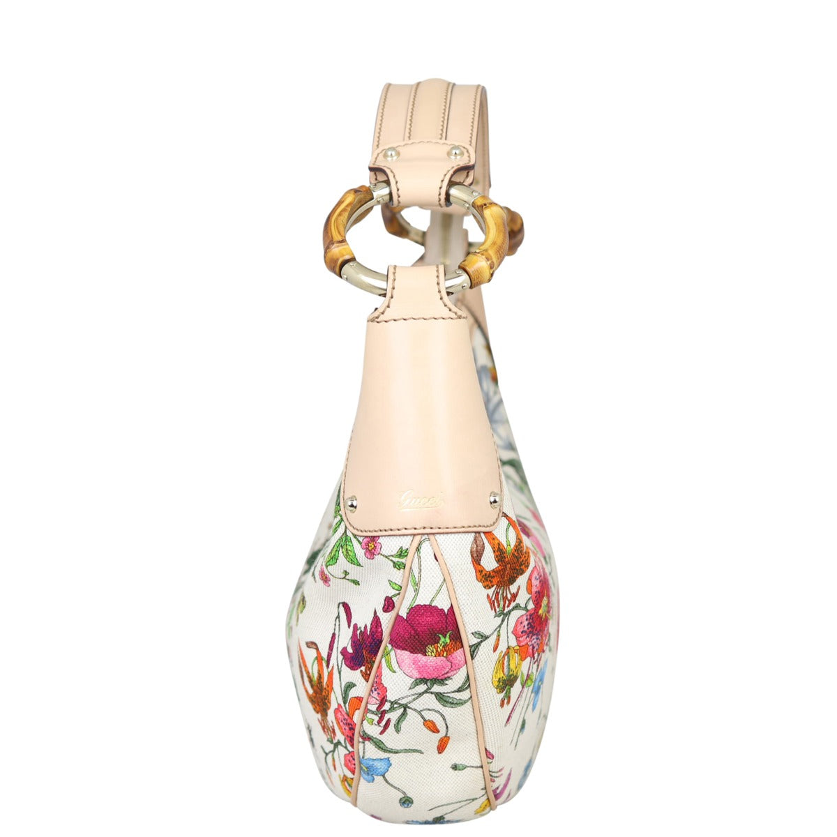Gucci Flora Bamboo Ring Hobo
