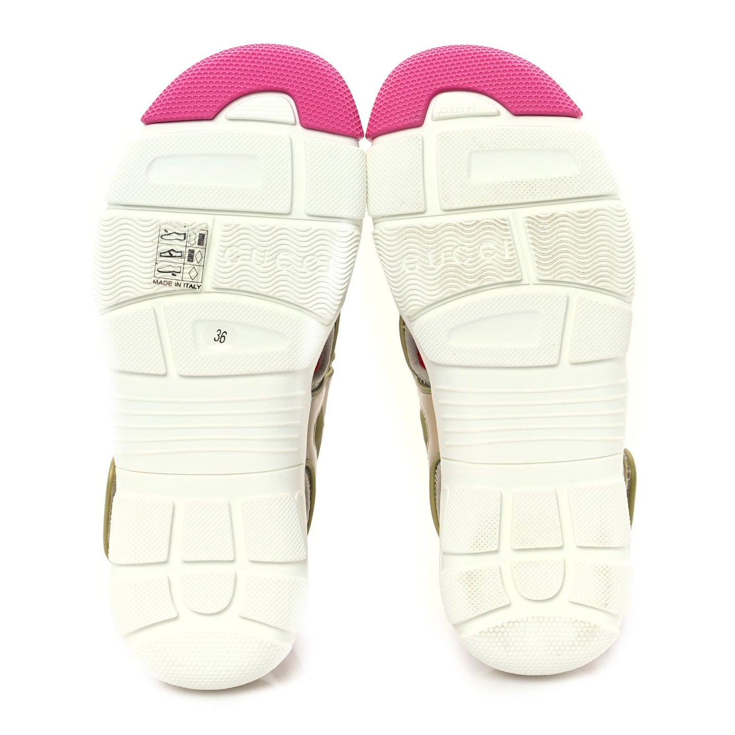 Gucci Mesh Fabric Tinsel Sport Sandals 36 Loess Sand Box Pink