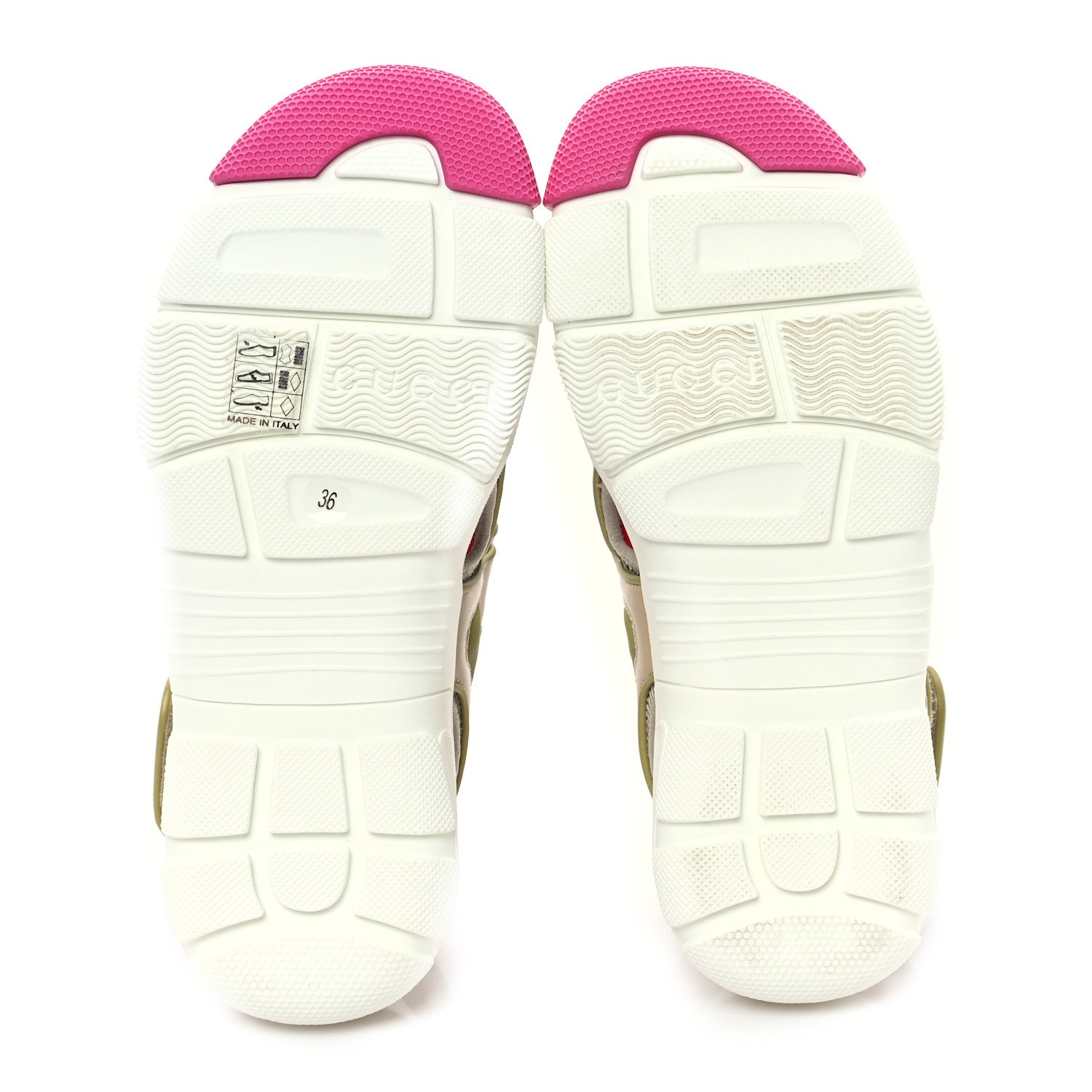 Gucci Mesh Fabric Tinsel Sport Sandals 36 Loess Sand Box Pink