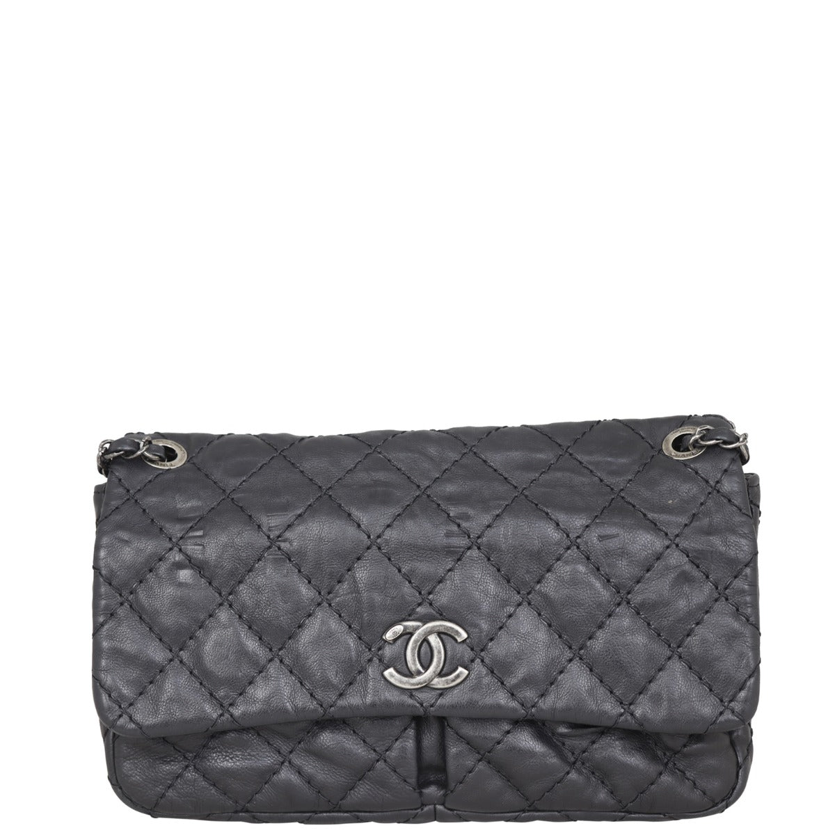 Chanel Stitch It Double Pocket Bag Flap Handbag