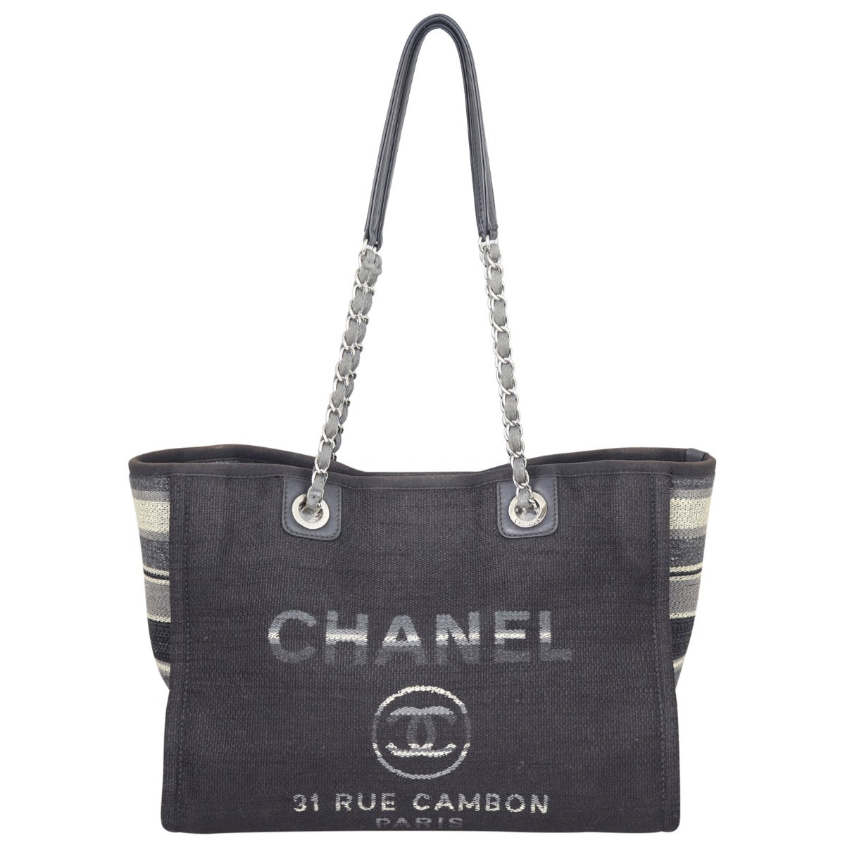 Chanel Deauville Tote Black Small Tote Bag