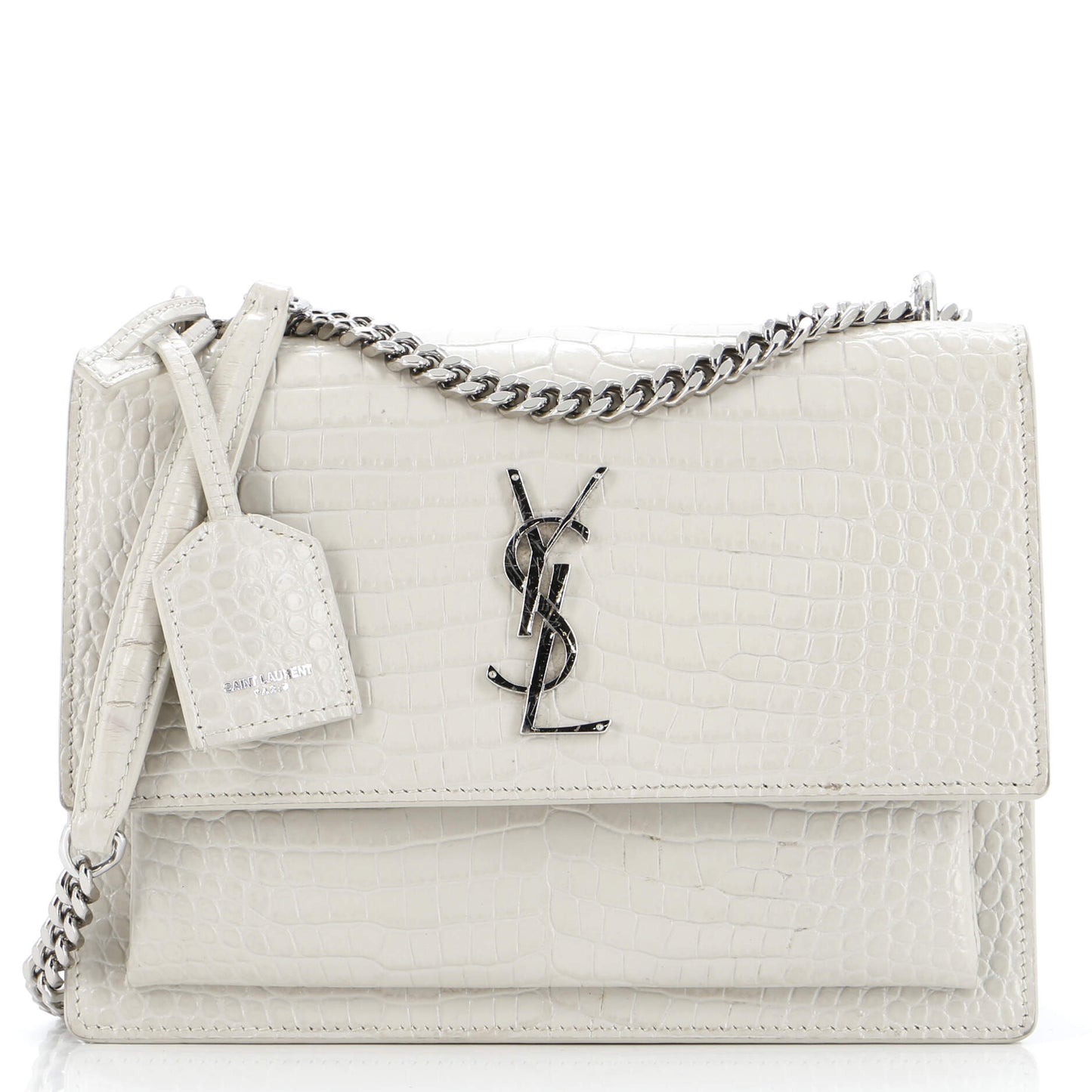 YSL Saint Laurent Saint Laurent Trending Sunset Crossbody Bag Crocodile Leather Medium