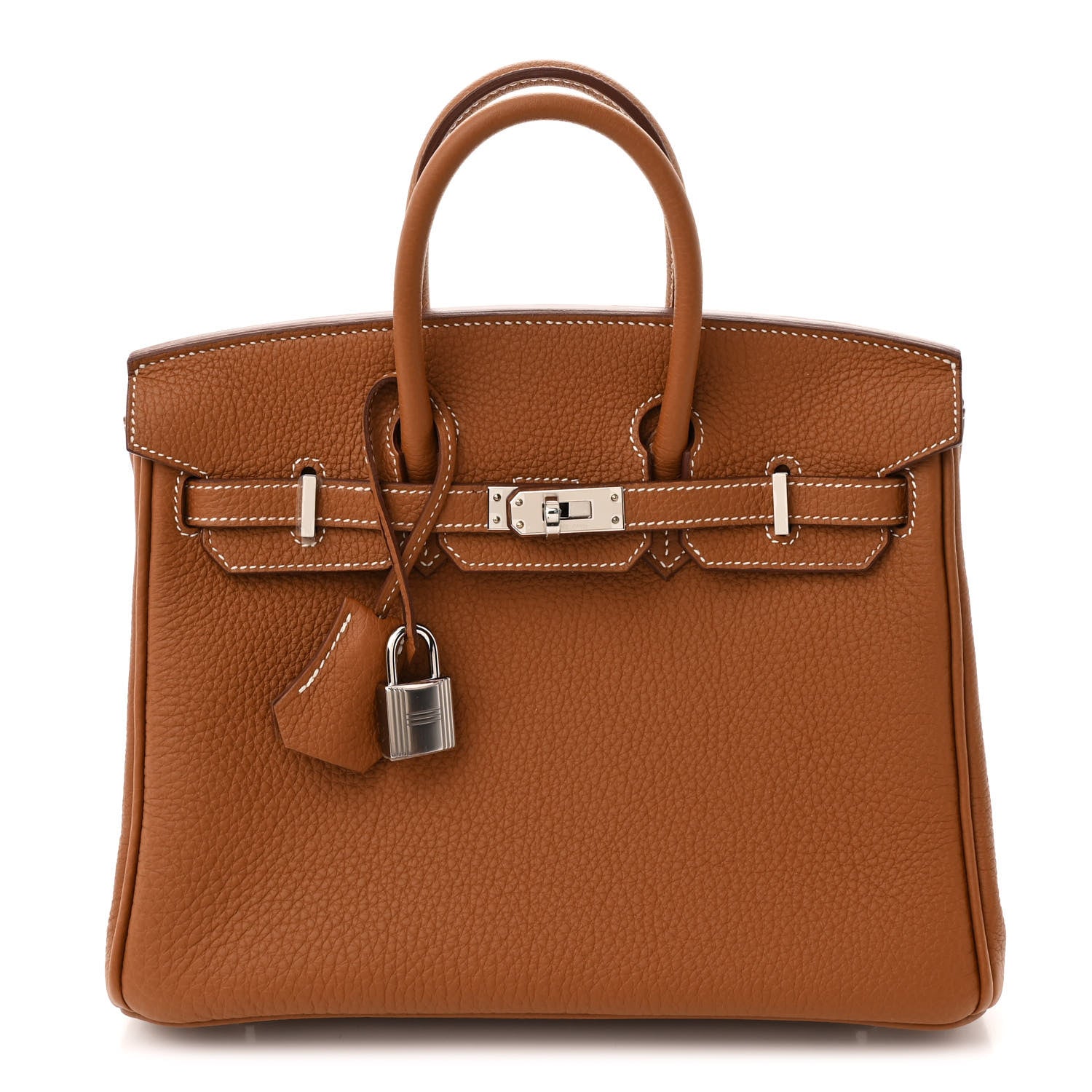 Hermes Togo Birkin Handbag Gold Travel Bag 25 Gold 1745939