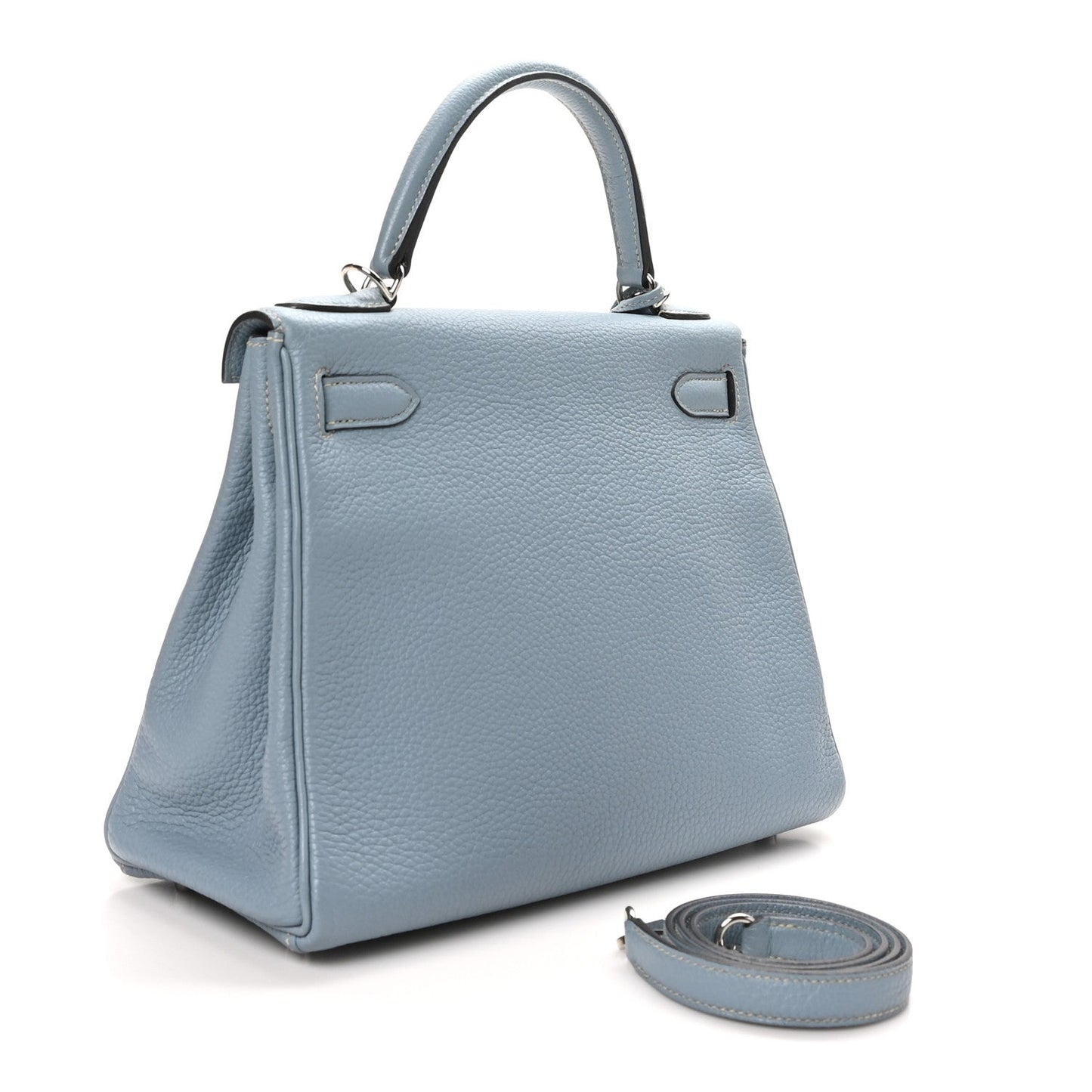 Hermes Togo Kelly Retourne Bleu Lin Handbag Travel Bag