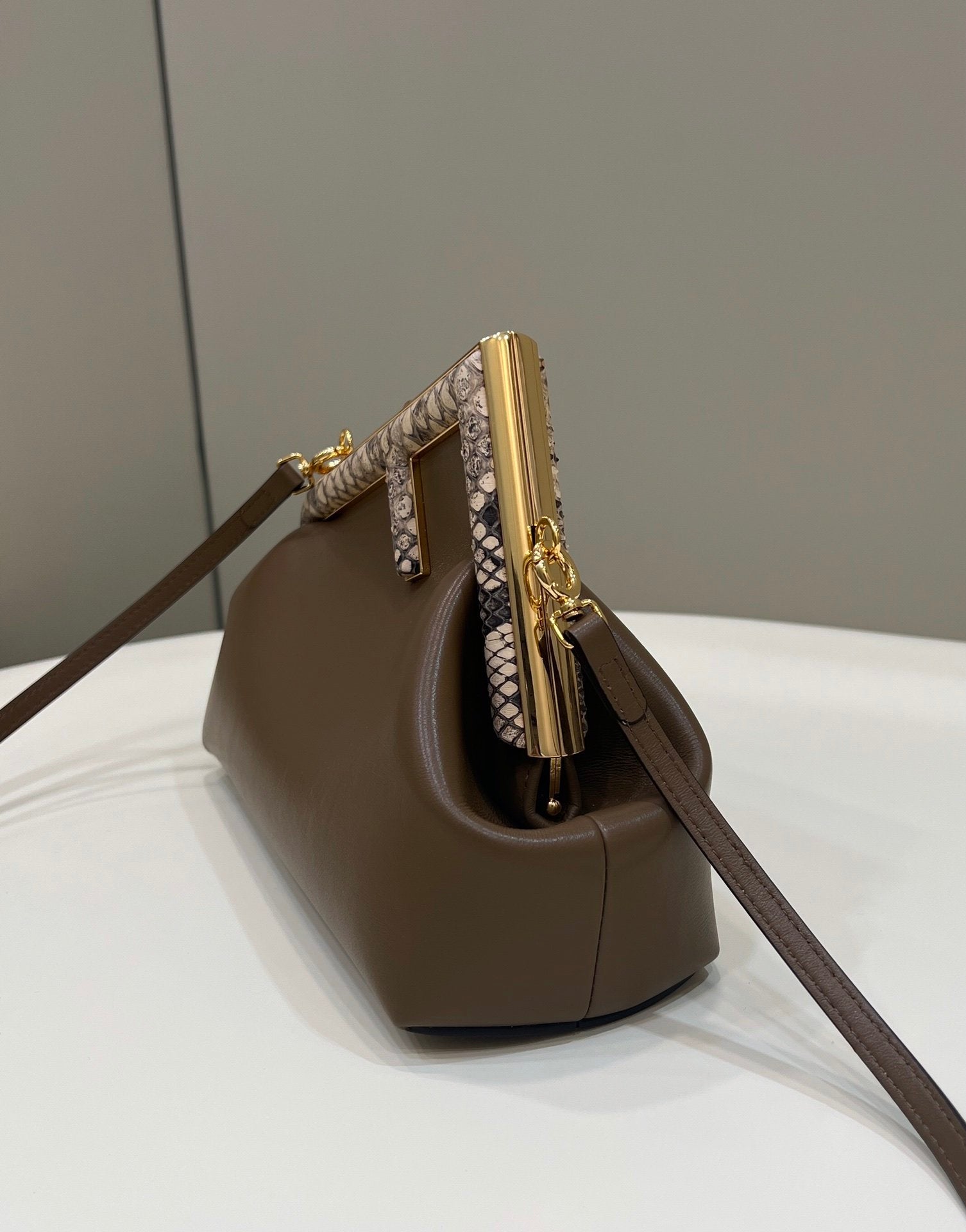 Fendi Top QualityTop Quality Top QualityTop Brown Small FF Crossbody Bag