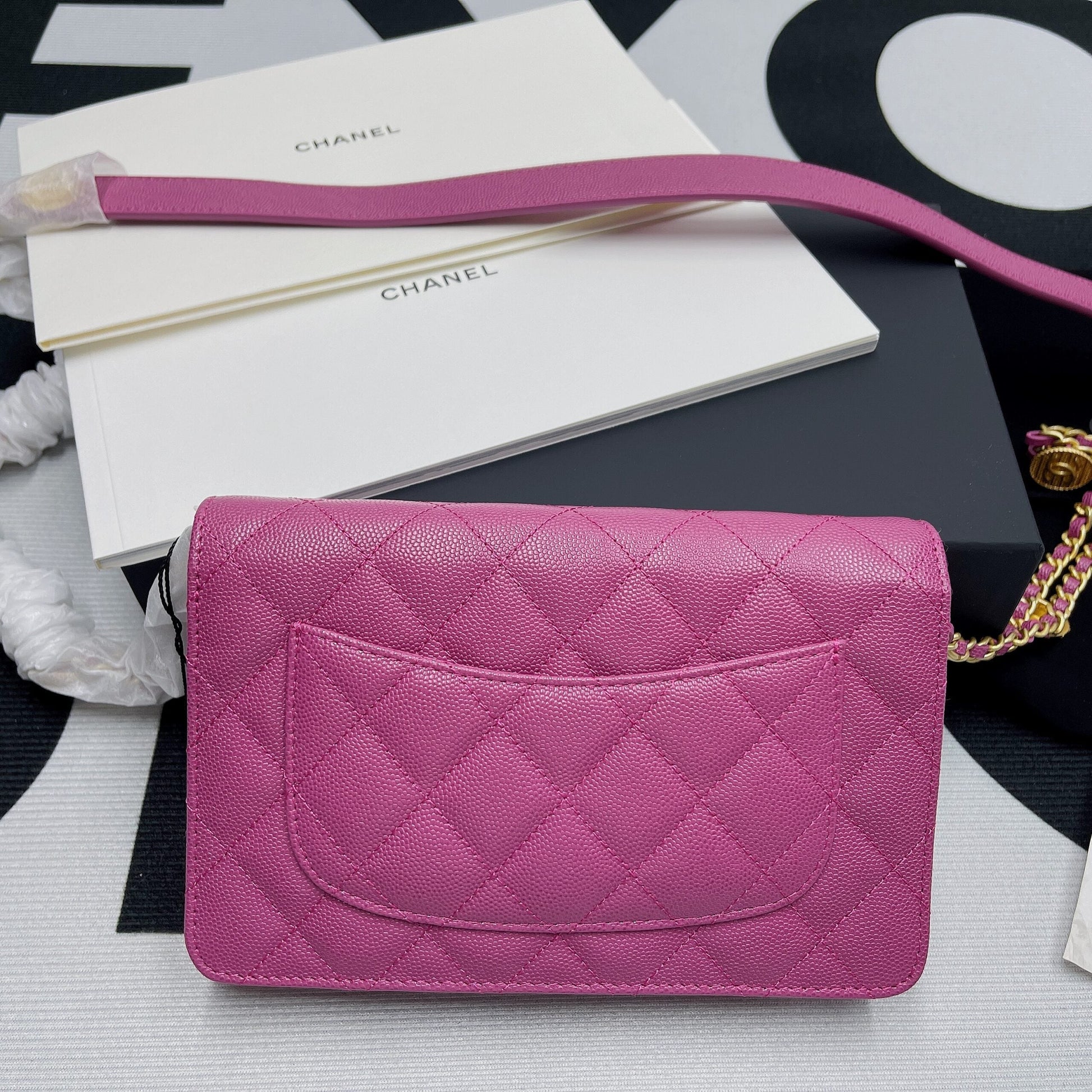 CHLSmall Hardware Plum , ’s Gold Flap Shoulder Bag