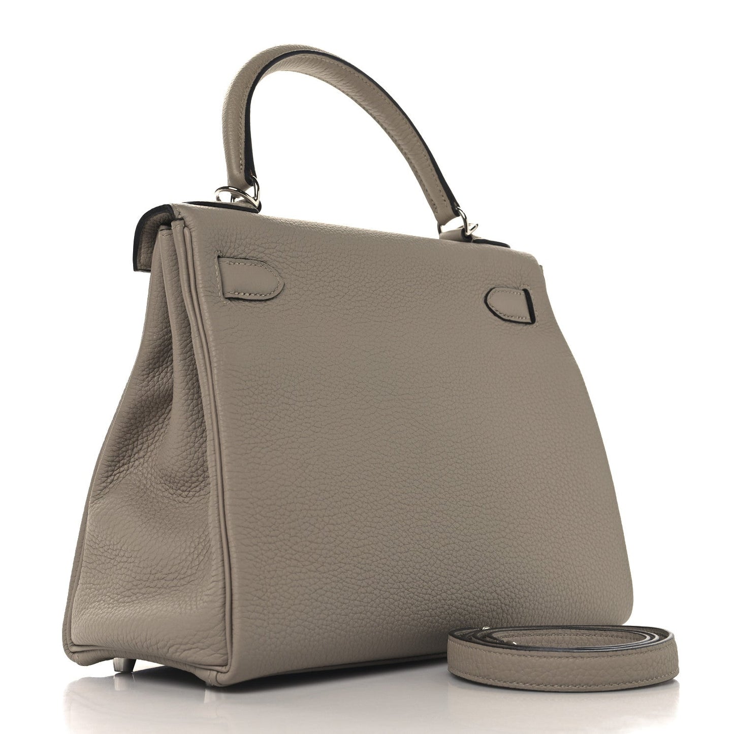Hermes Togo Kelly Retourne Gris Tourterelle Handbag Travel Bag