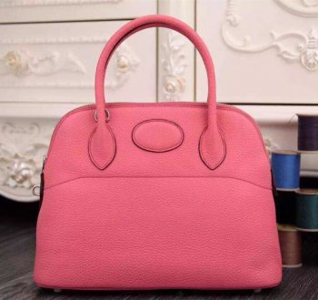Hermes Luxury Bolide Cm Togo Bag Leather Pink Travel Bag