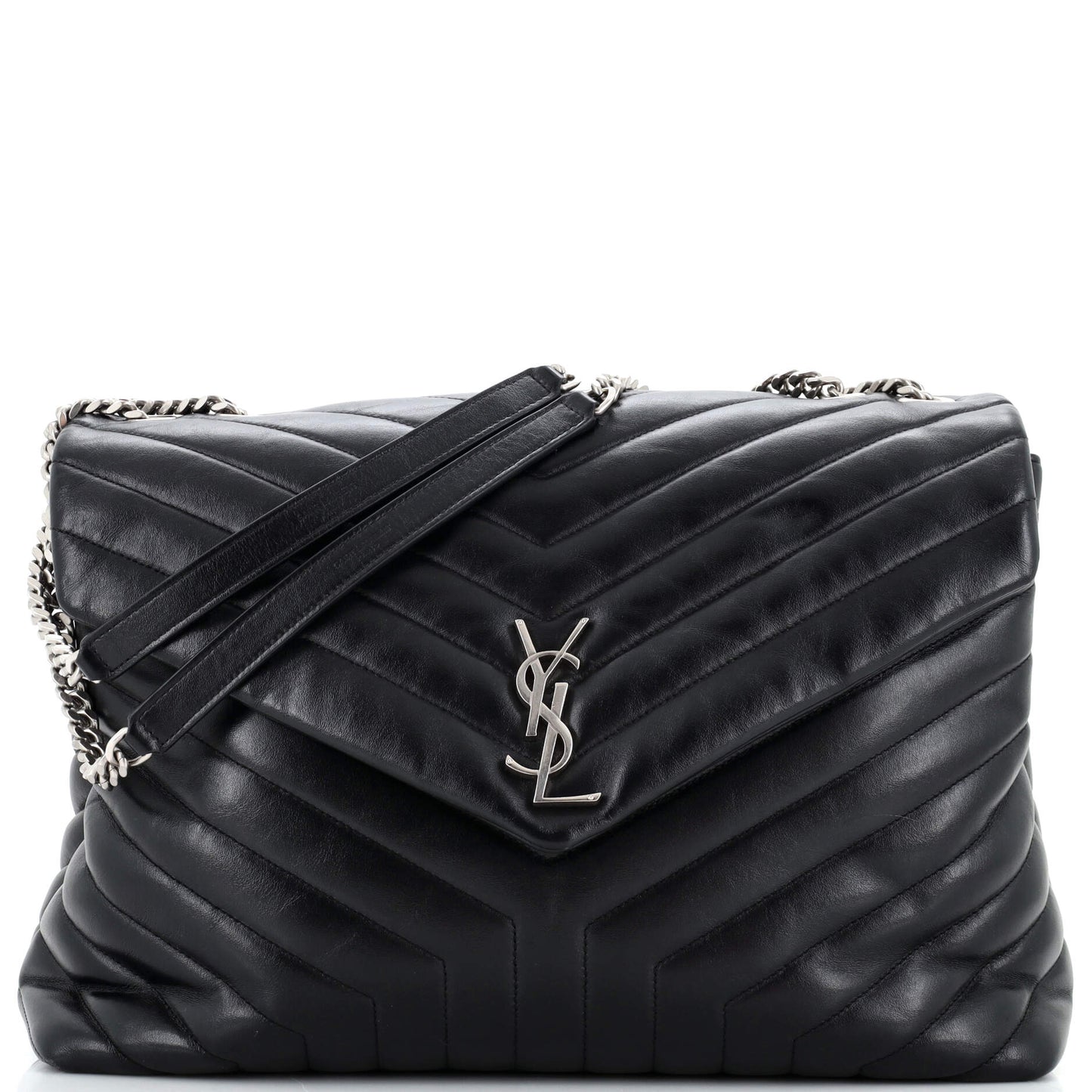 YSL Saint Laurent Saint Laurent Trending Loulou Shoulder Bag Chevron Leather Matelasse