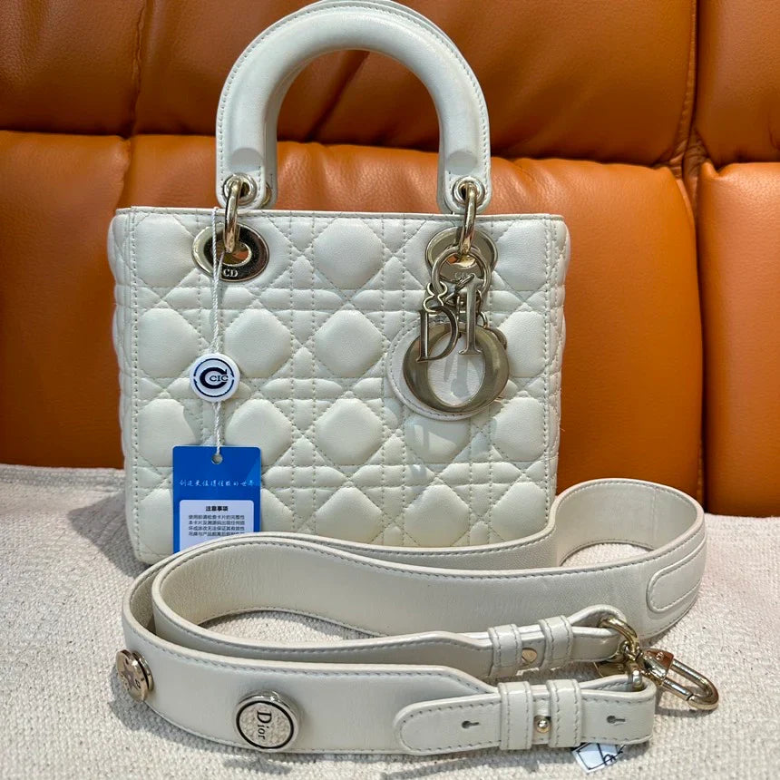 Dior Handbag My lady B7-28 Leather White