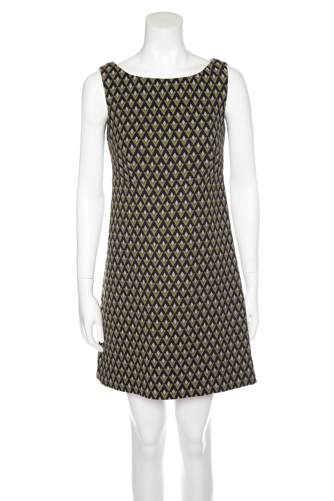 Prada Bag and Geometric Pattern Dress SZ 40 Black Green Mini Mini Bag