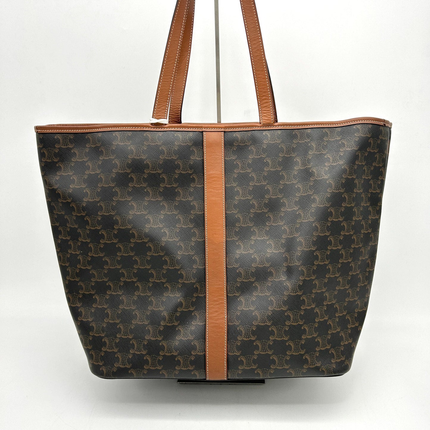 Luxury Triomphe Calfskin Cabas Bag Canvas Medium Travel Bag
