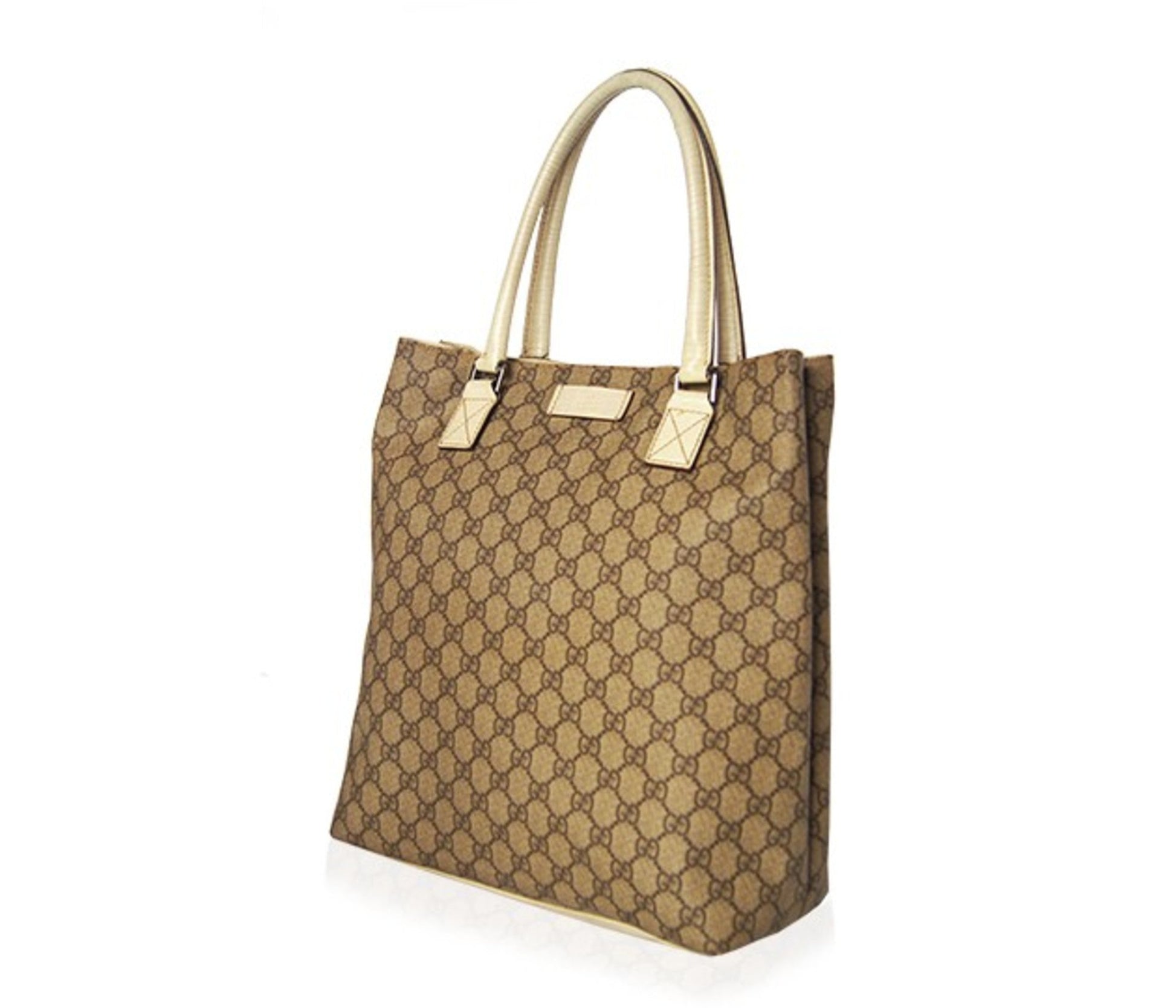 GUCCI MONOGRAM STRUCTURED SHOULDER TOTE