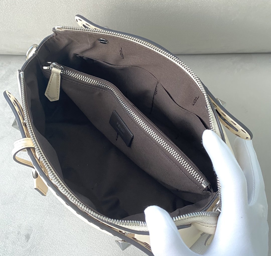Fendi By Way , ’s , White Medium FF Crossbody Bag