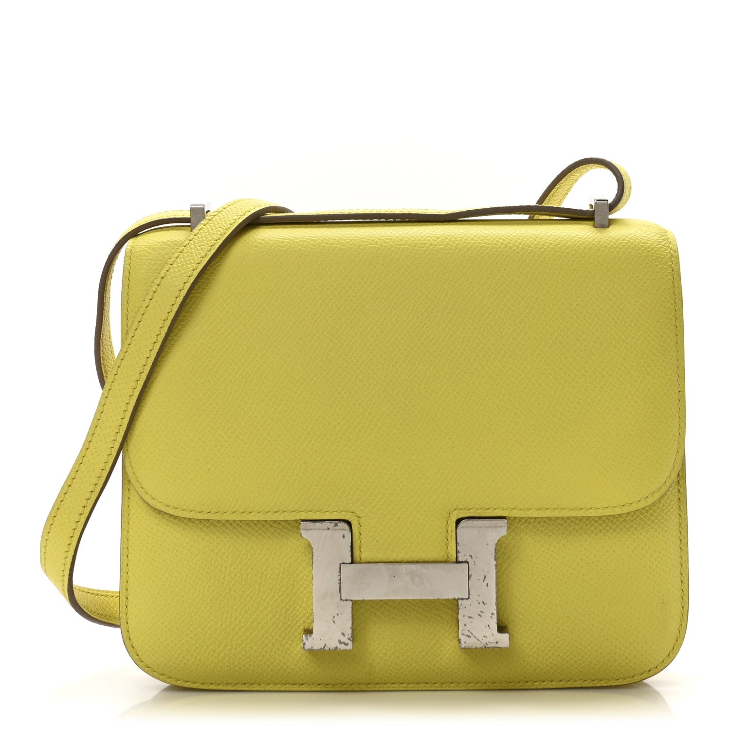 Hermes Epsom Constance Lime Handbag Travel Bag 18 Lime 1737671