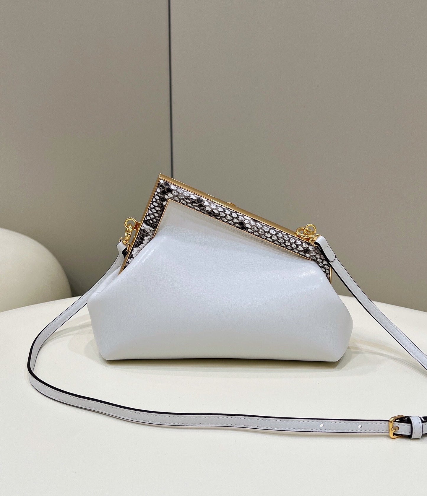 Fendi Top QualityTop Quality Top QualityTop White Small FF Crossbody Bag