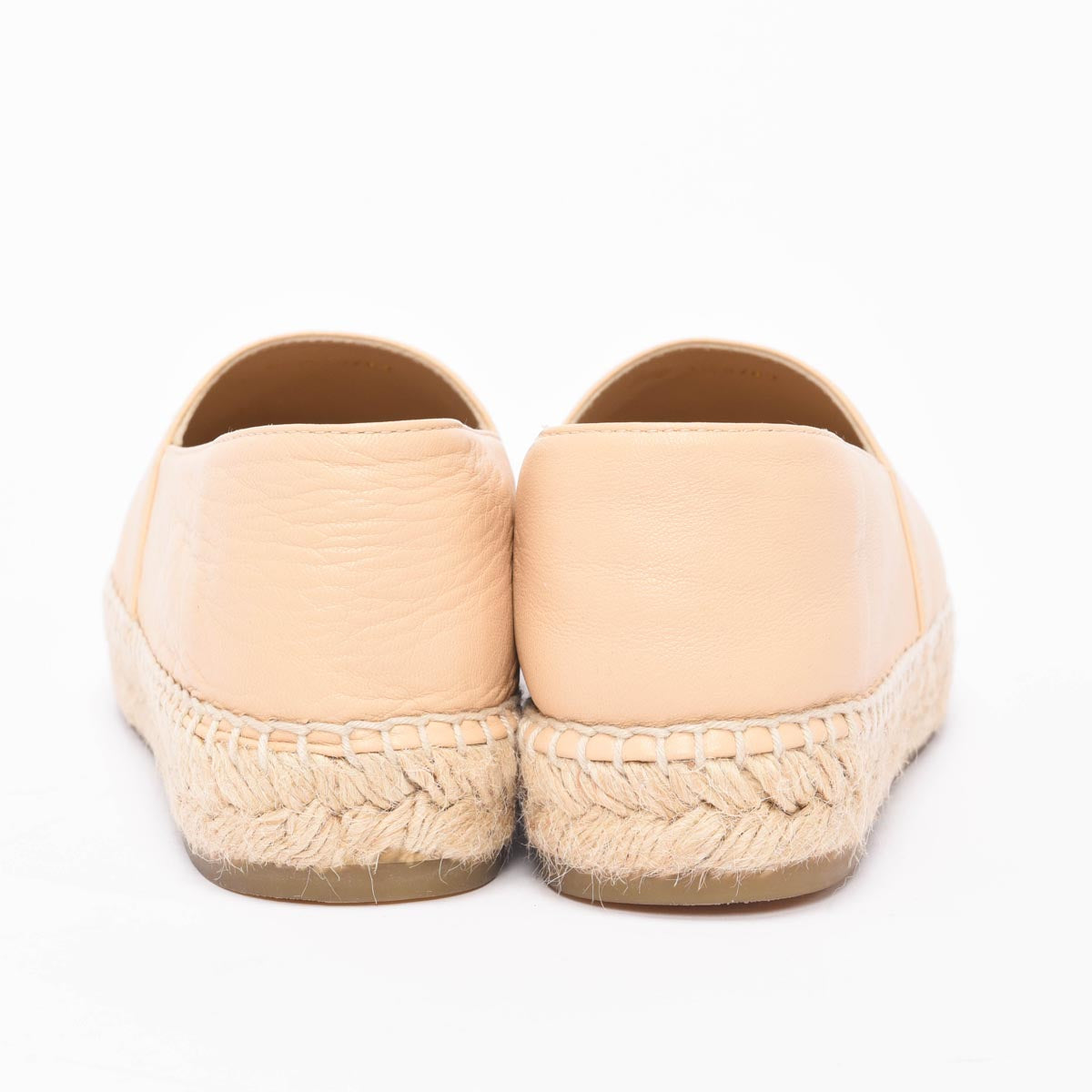 Chanel Beige & Black Lambskin Cc Espadrilles 36 Bag