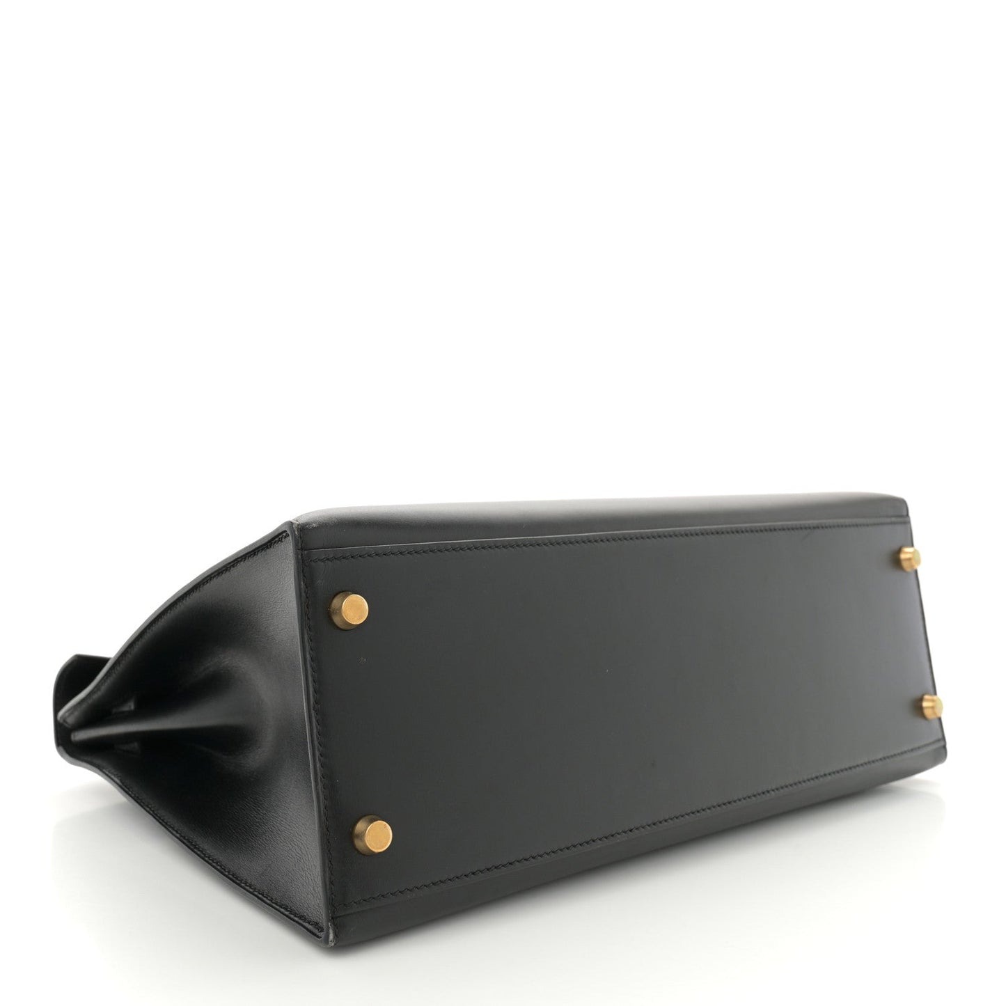 Hermes Box Kelly Sellier Handbag Black Travel Bag
