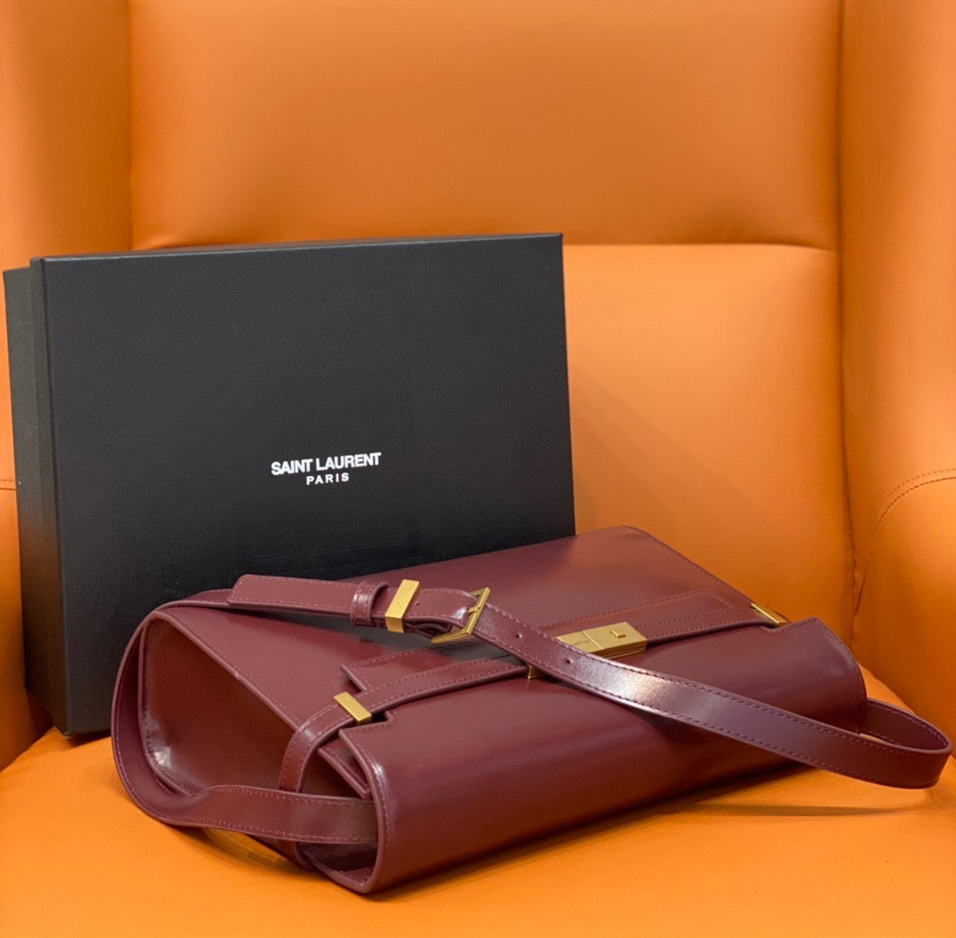 YSL Saint Laurent Manhattan Rouge Legion 11in 29cm Shoulder Bag
