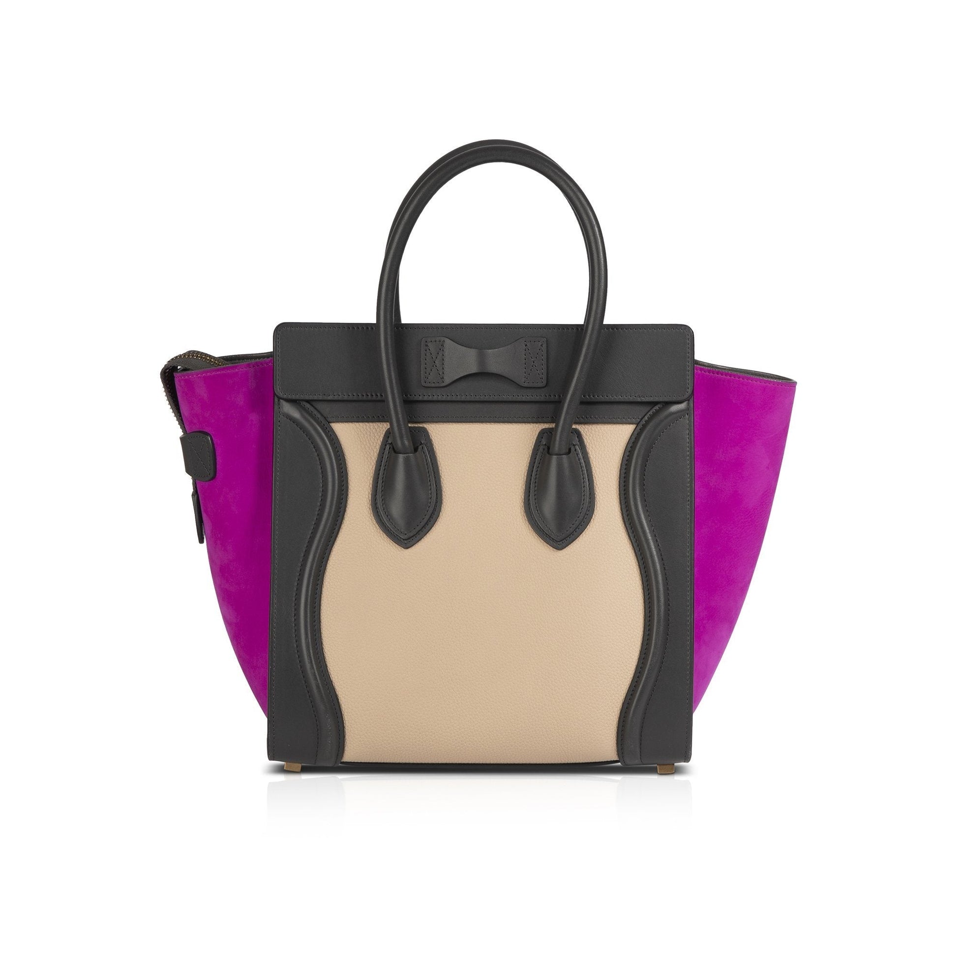 Celine Tricolor Micro Luggage Tote Handbag Tote Bag