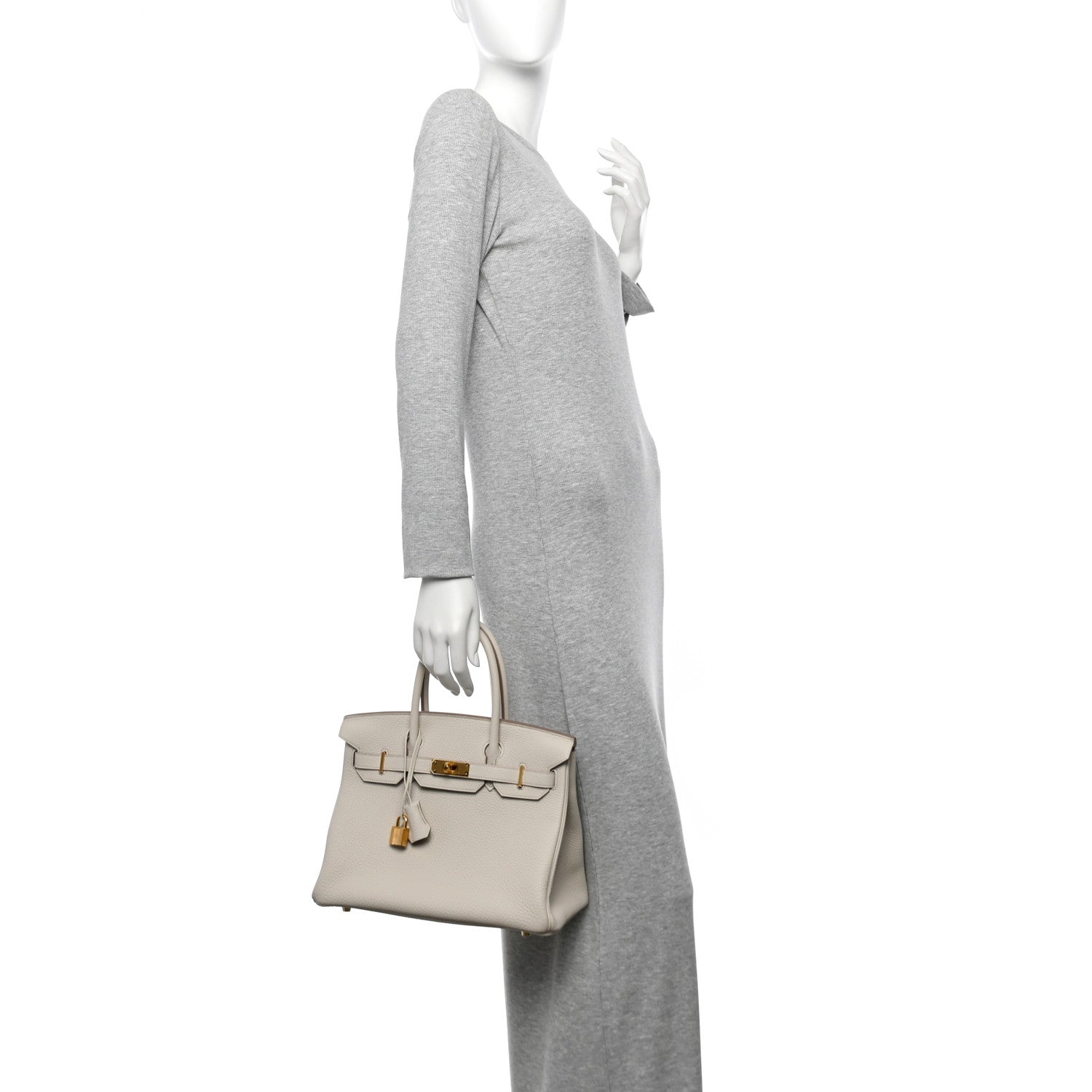 Hermes Togo Birkin Beton Handbag Travel Bag