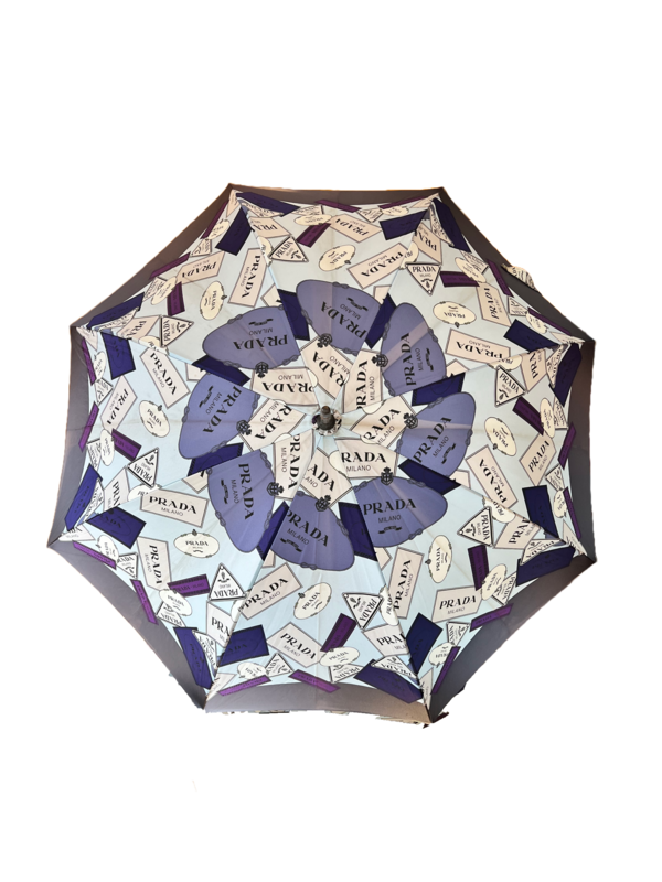 Prada Handbag Umbrella Purple Logo