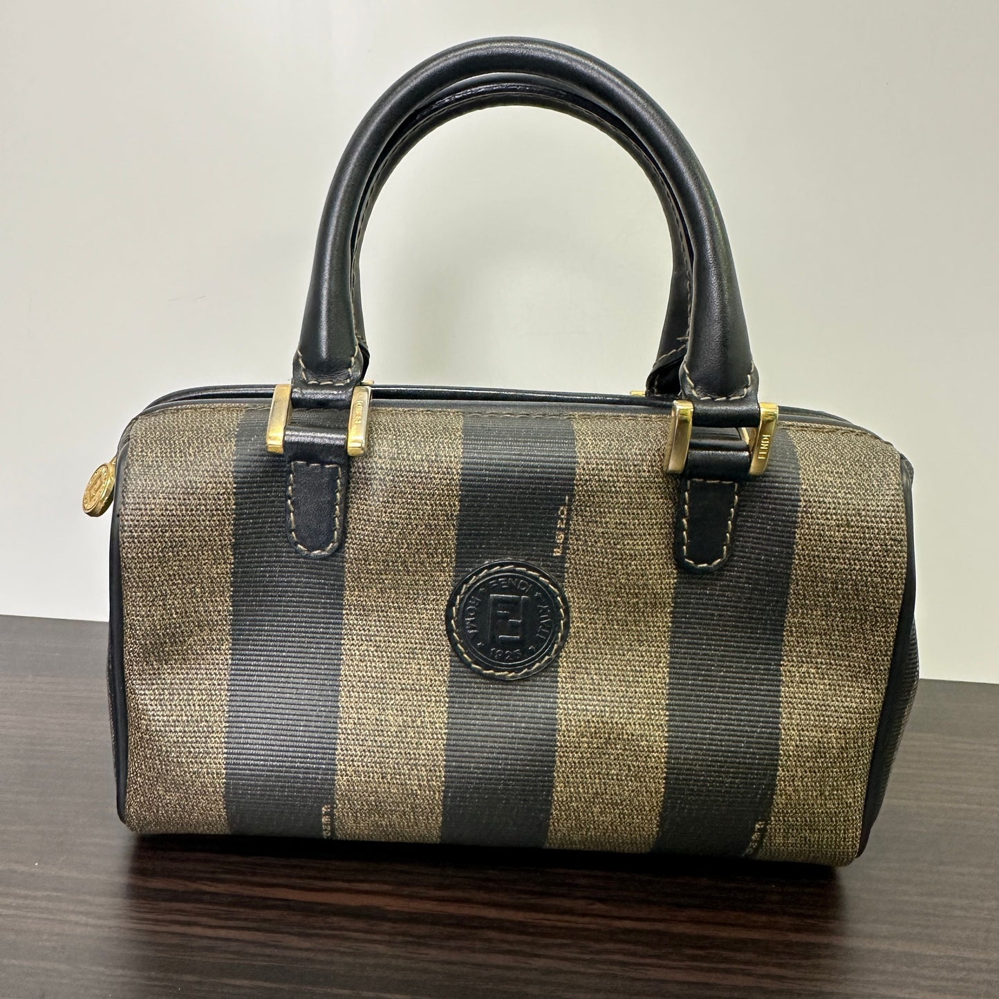 Fendi Handbag Bags Pequin Boston Bag
