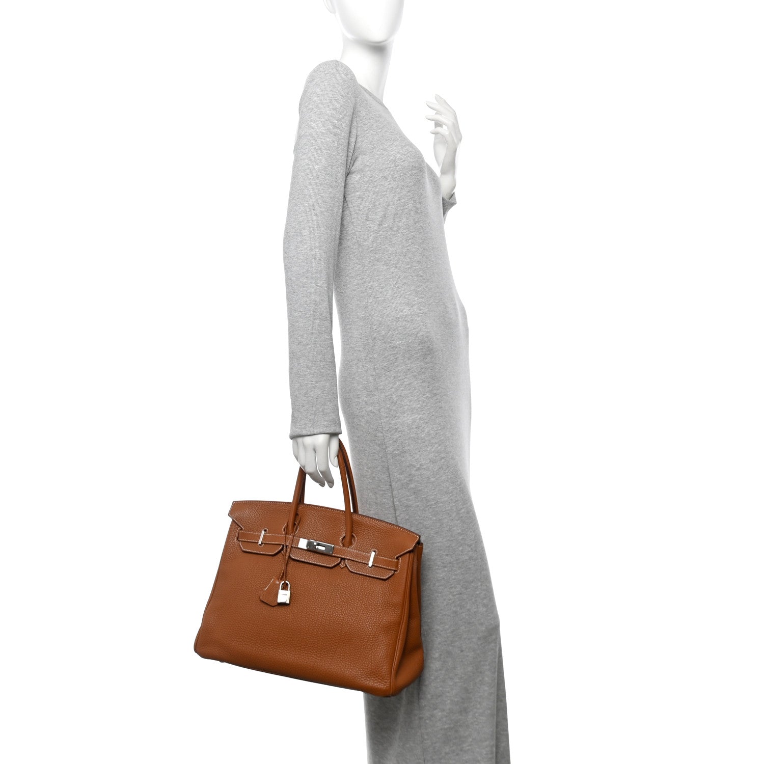 Hermes Togo Birkin Handbag Gold Travel Bag 35 Gold 1732111