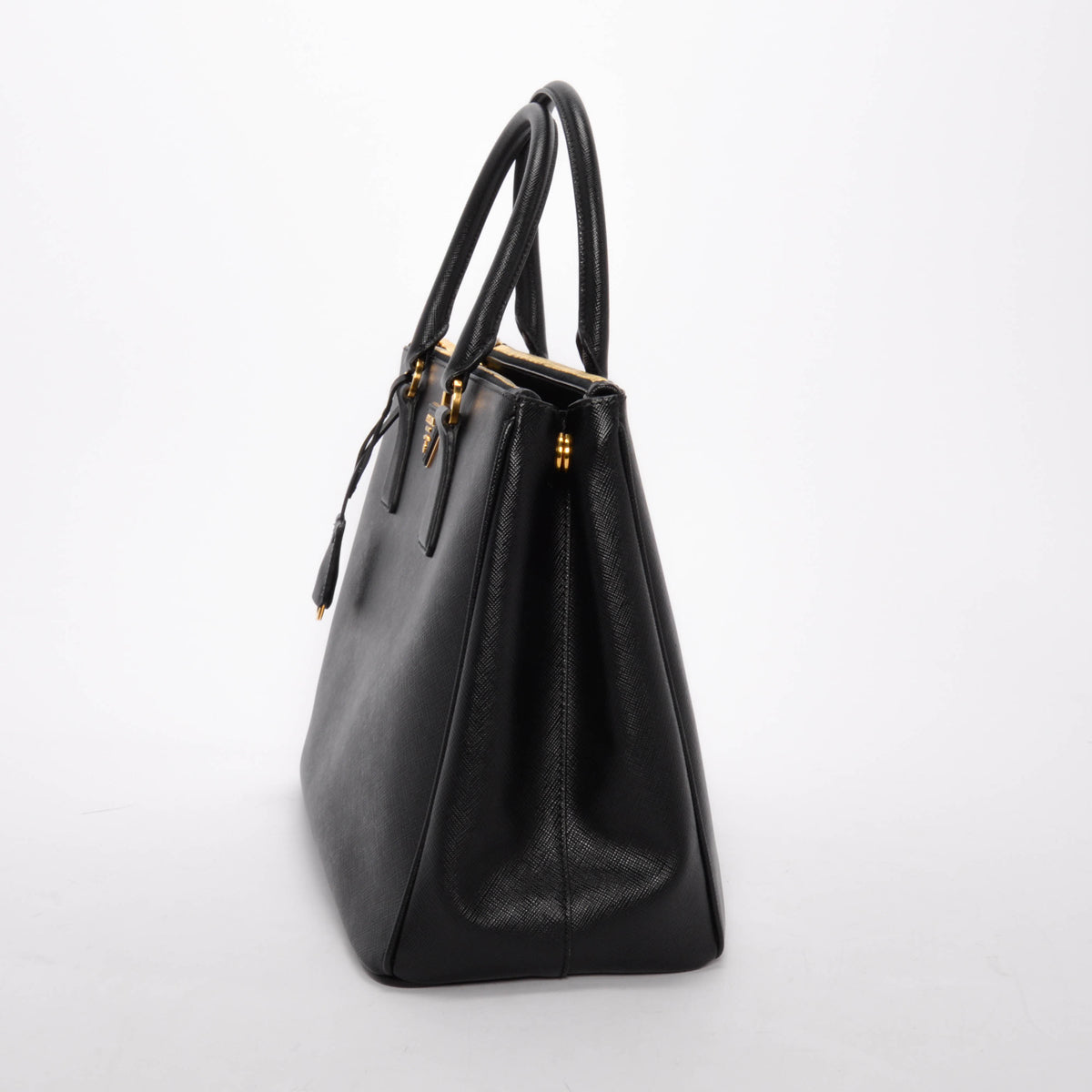 Prada Galleria Tote Saffiano Black Large Tote Bag