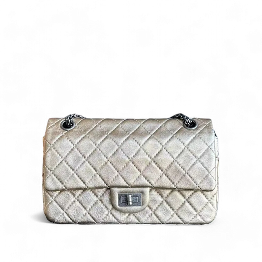 Chanel 2.55 Small - 225 Reissue 24CM Quilted Calfskin Metallic Gold RSHW No 19