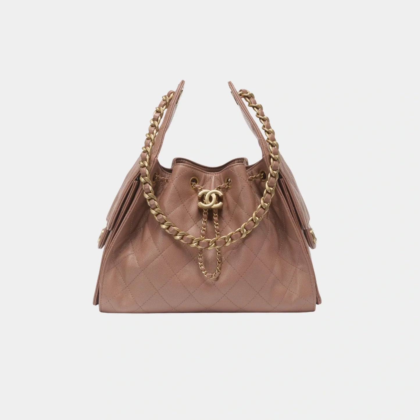 Chanel 25 Small Handbag Calfskin & Gold Tone Metal