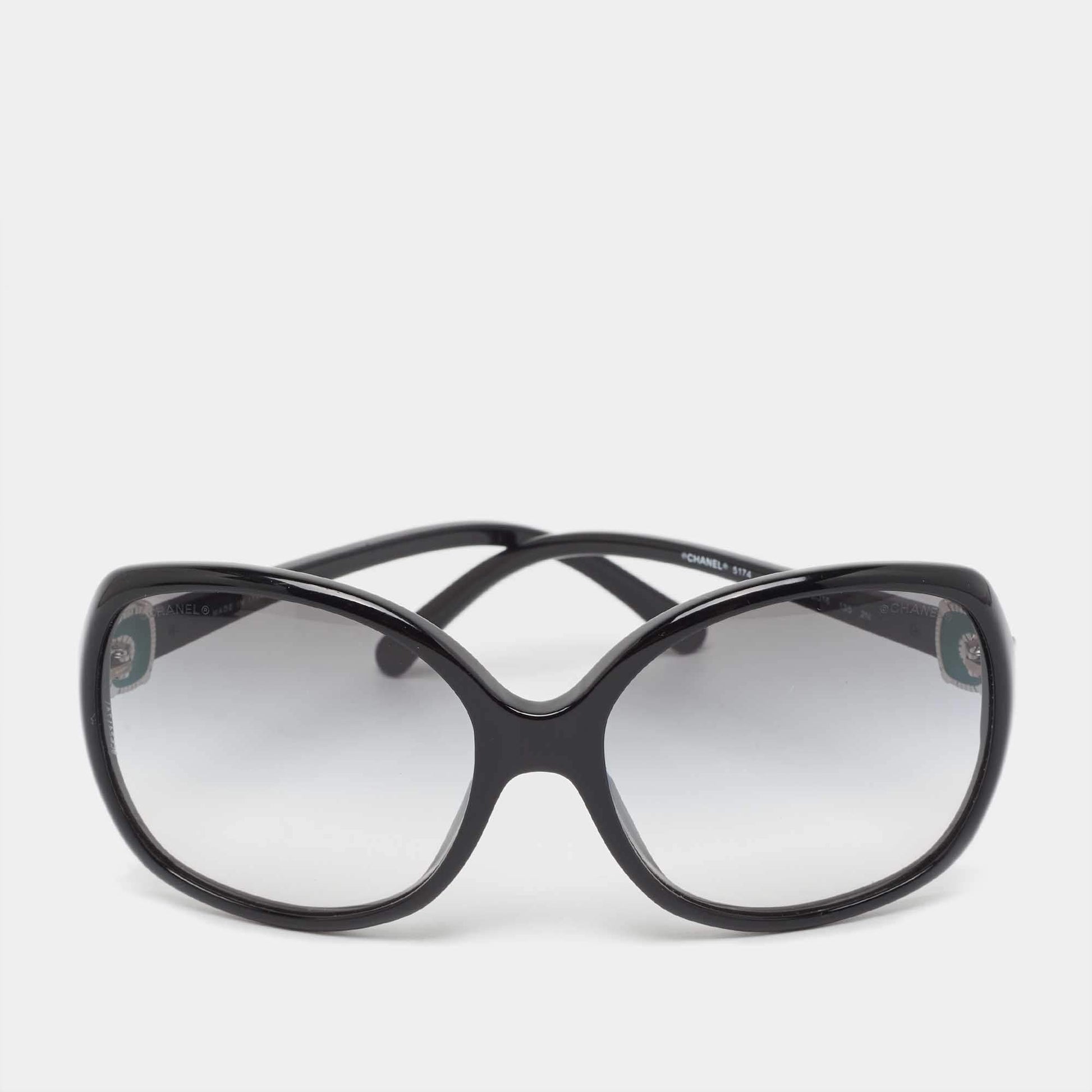 Chanel Black Gradient CC Oversized Sunglasses ASCLC2178
