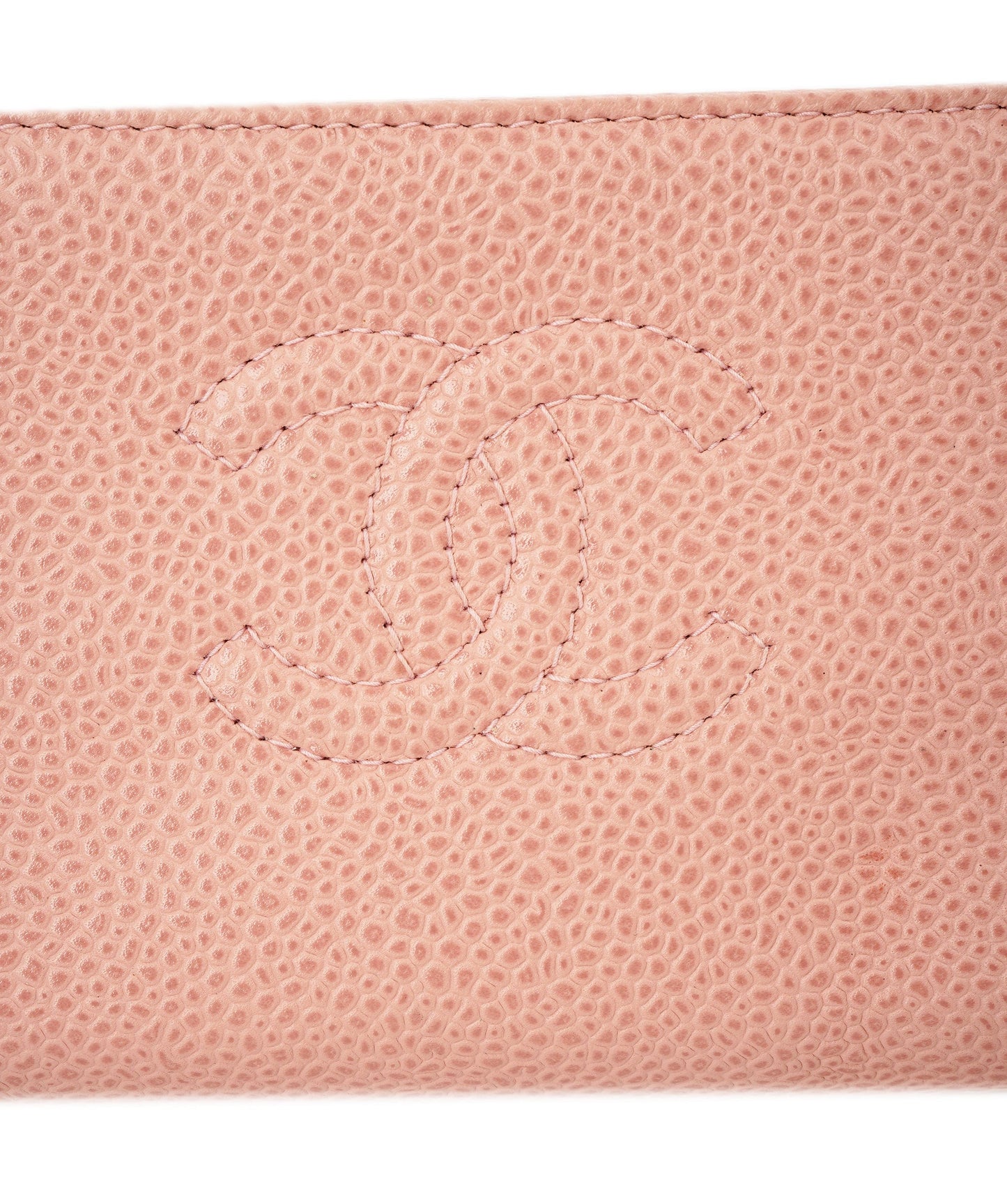 CHANEL COCO Mark Coin Purse Caviar Skin Pink CC Auth bs15464 DBXS1642