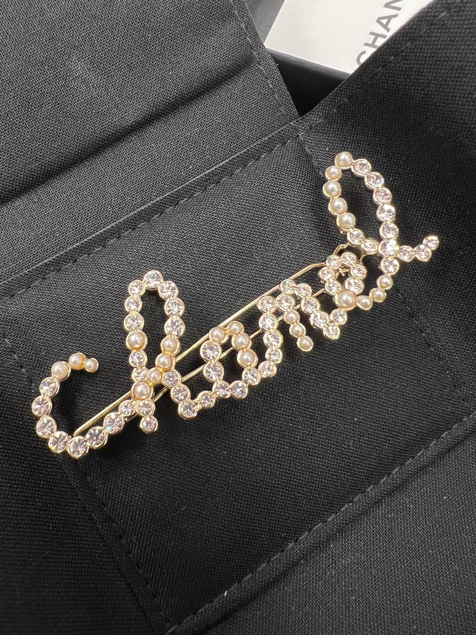 Chanel Large Crystal Hairclip GHW SYC1190