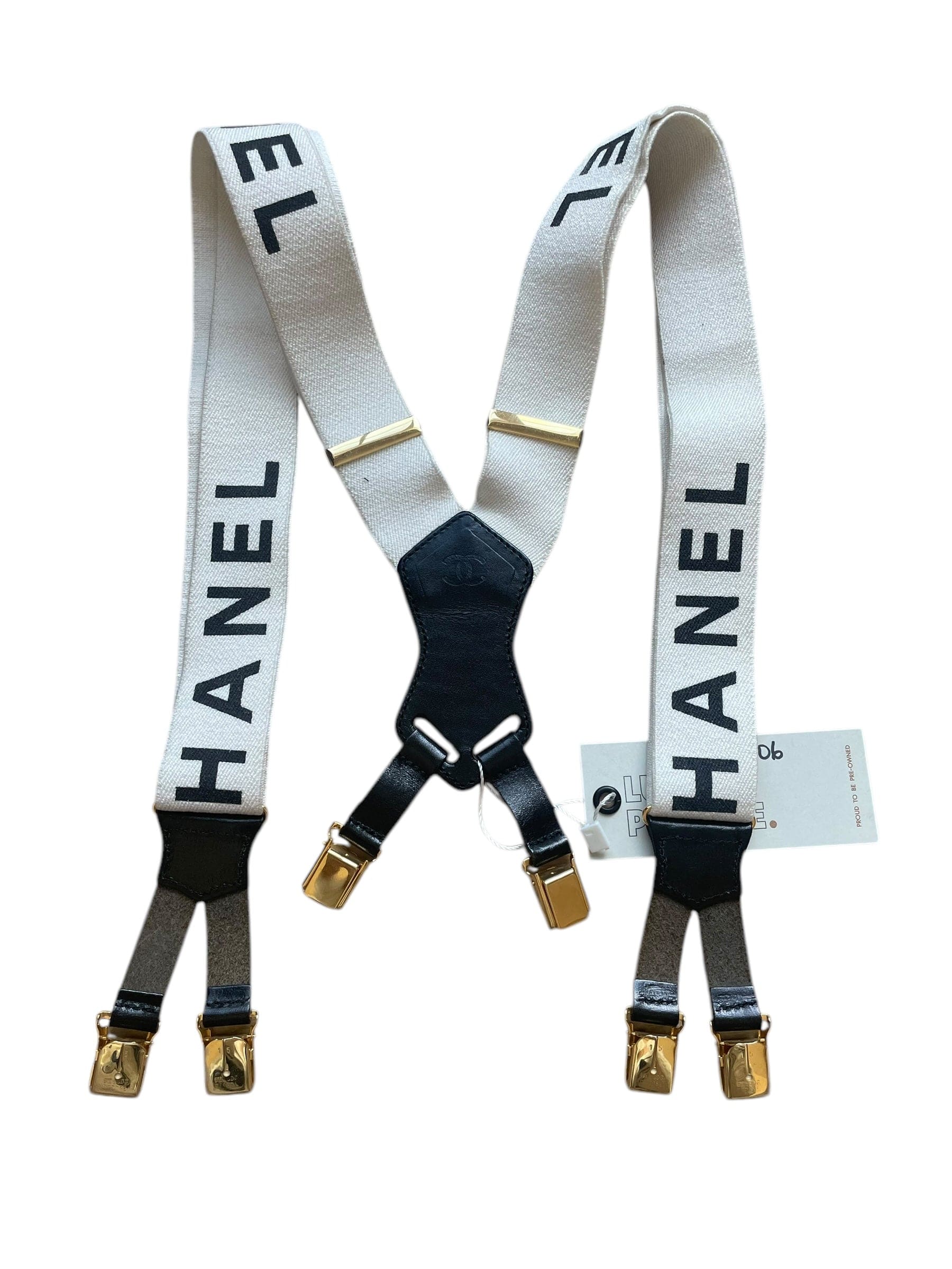 Chanel White Suspenders DXBK0106