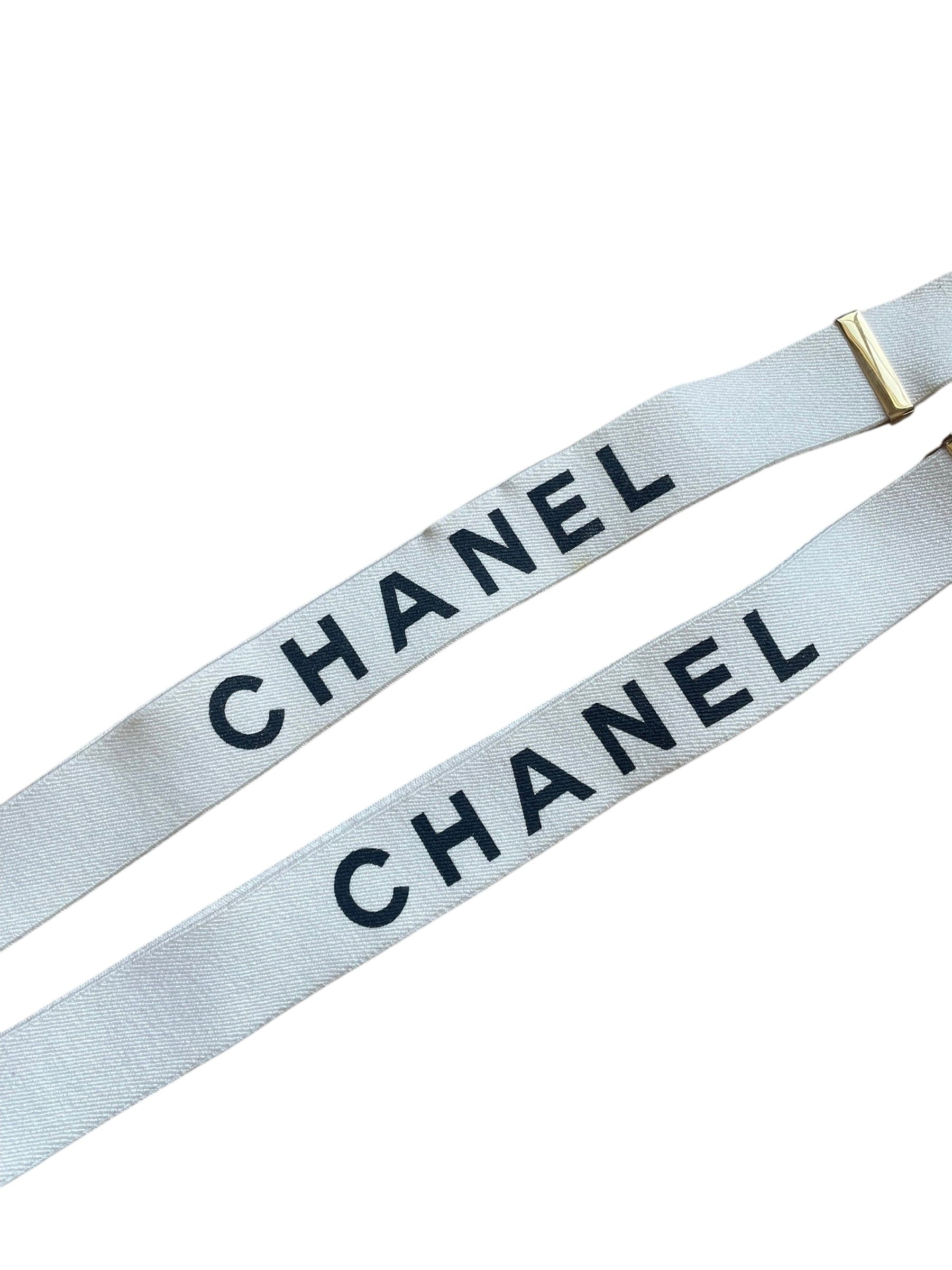Chanel White Suspenders DXBK0106